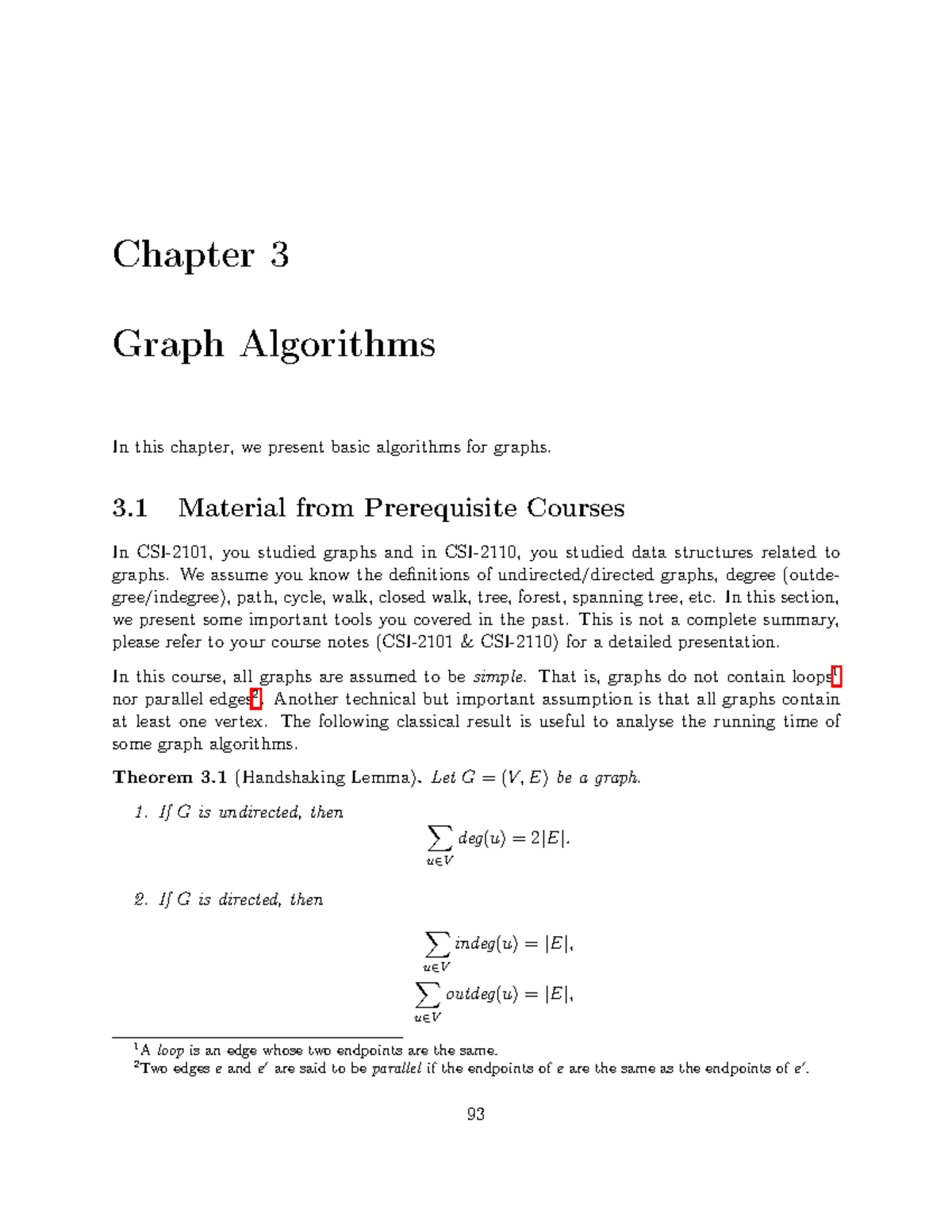 Chapter 3 - Graph Algorithms: Lecture Notes on Basics and Techniques ...
