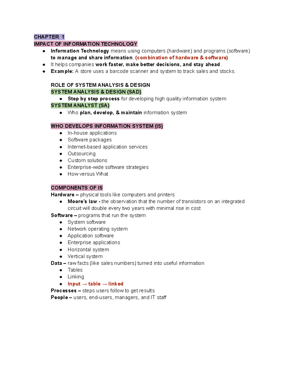 SYAD CHAPTER 1: Impact of Information Technology and Systems Analysis ...