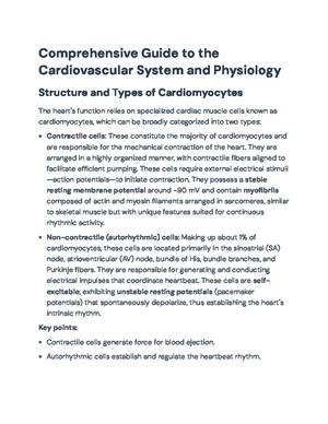Cardiovascular System - Study Notes & Assignments - Studocu