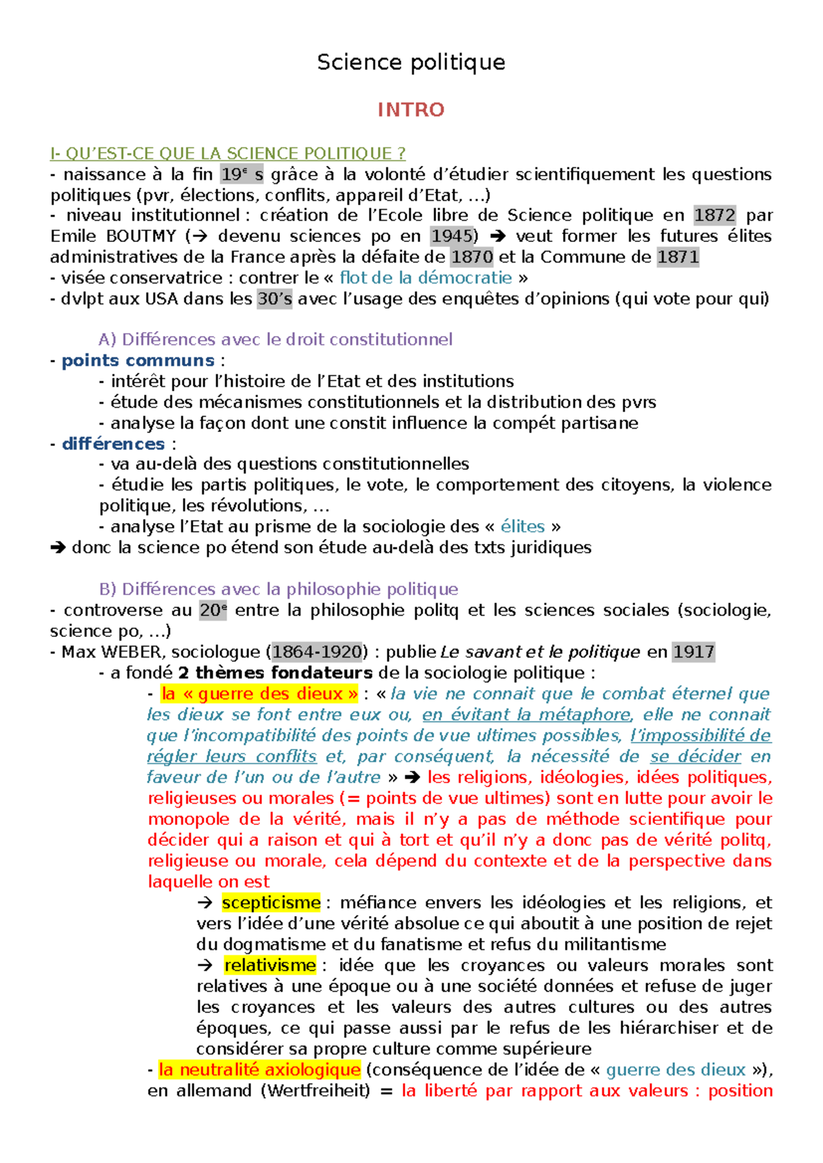 Introduction à la Science Politique - Concepts Fondamentaux et Théories ...