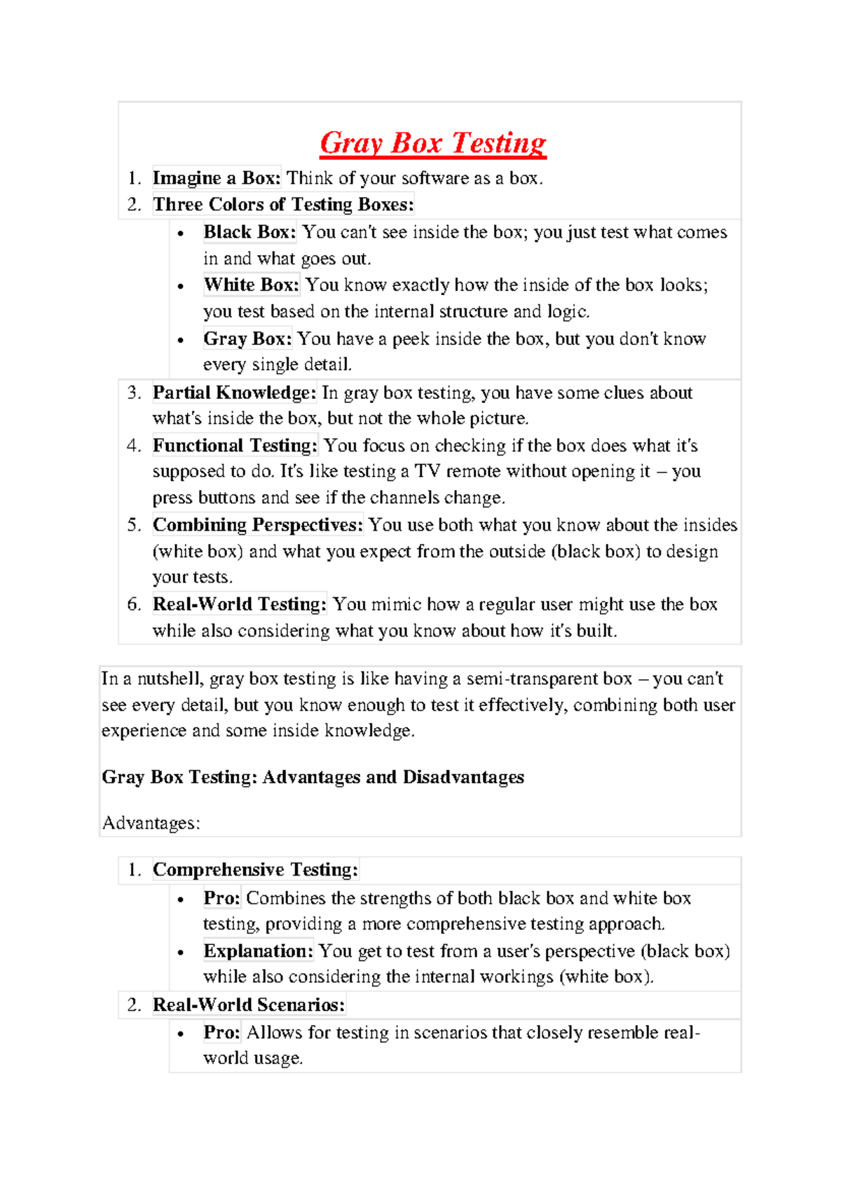 Gray Box Testing (Comp. Testing Approach): Overview & Key Insights ...