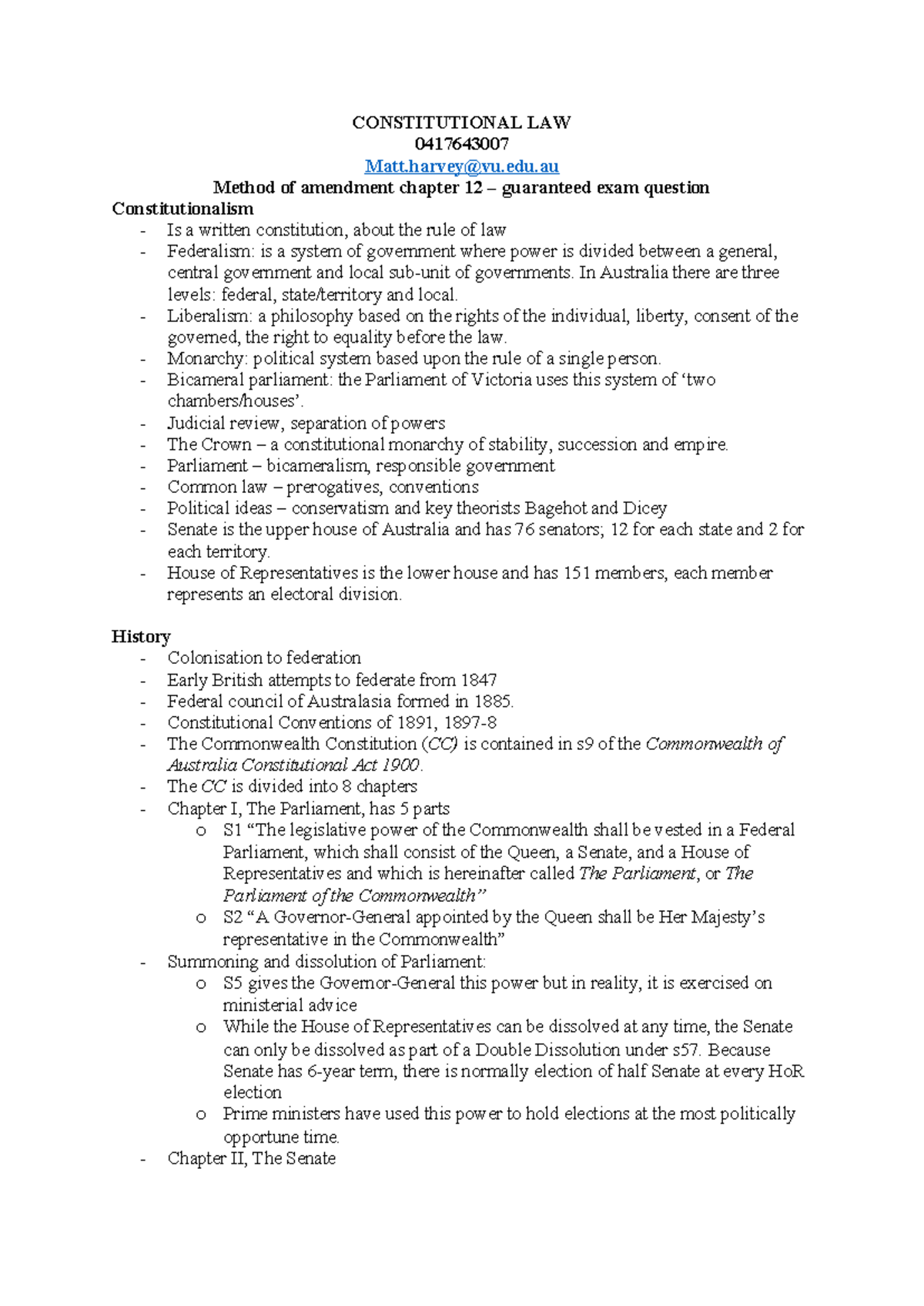 Constitutional Law 0417643007: Key Concepts and Exam Insights on ...