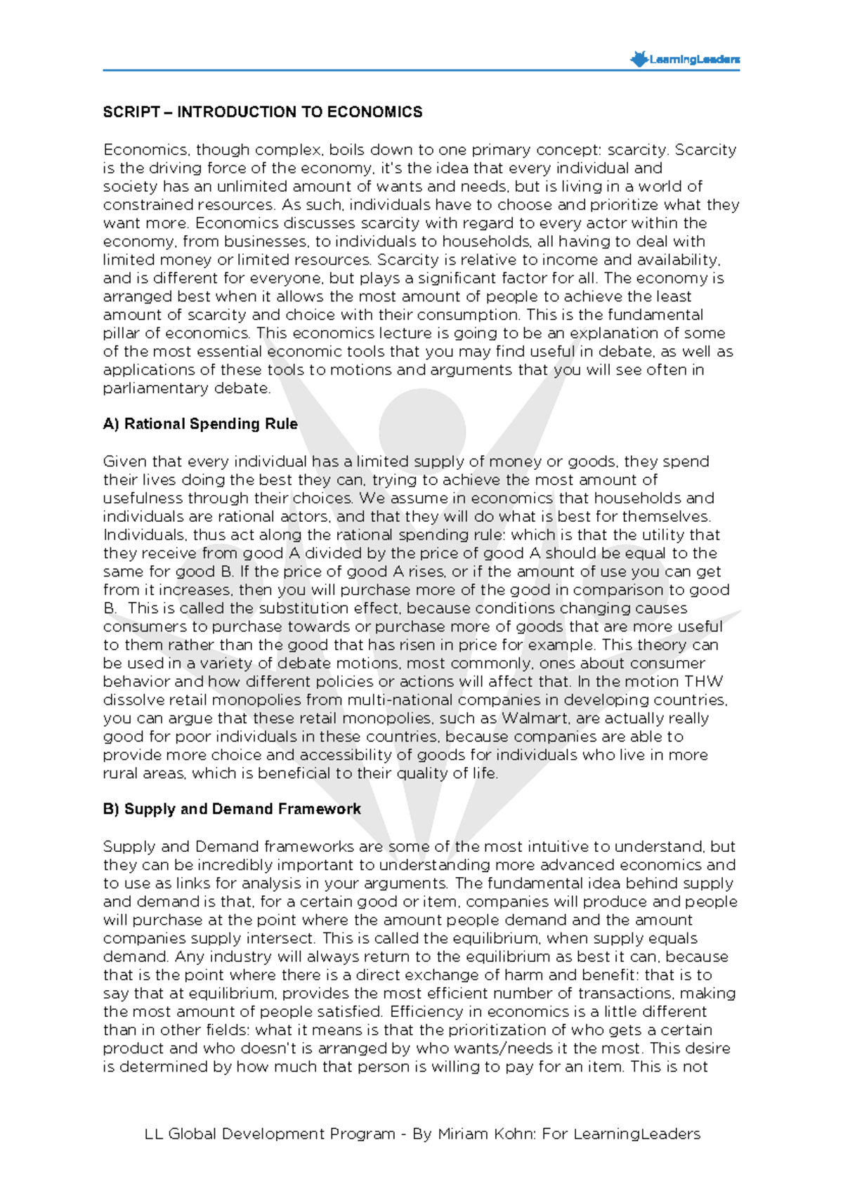 ECO 101: Lecture Notes on Introduction to Economics Principles - Studocu