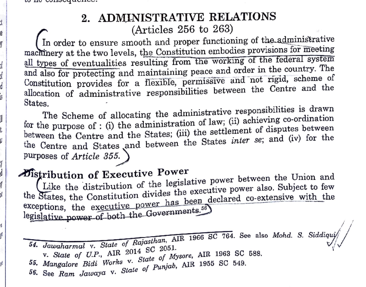 Administrative relations-1 - ADMINISTRATIVE RELATIONS (Articles 256 to ...