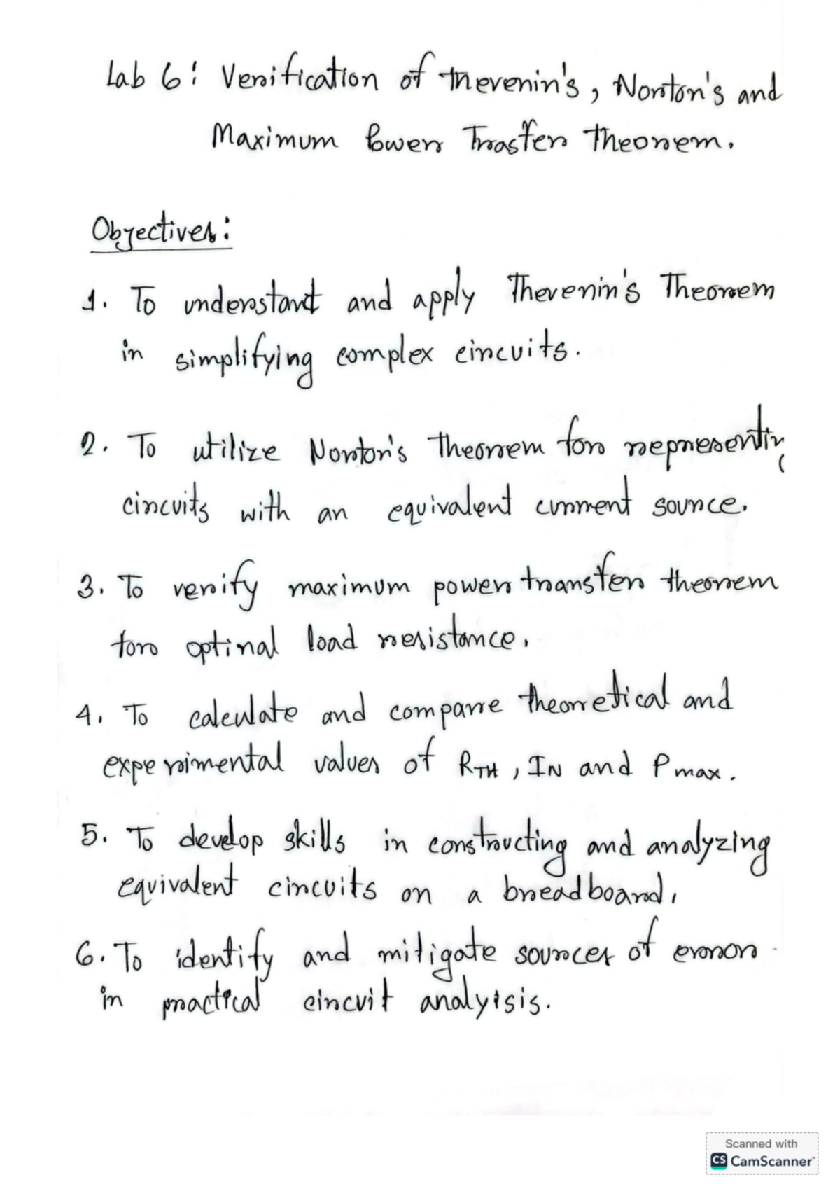 Lab Report 6: Max Power Transfer Theorem - EEE141 Analysis - Studocu