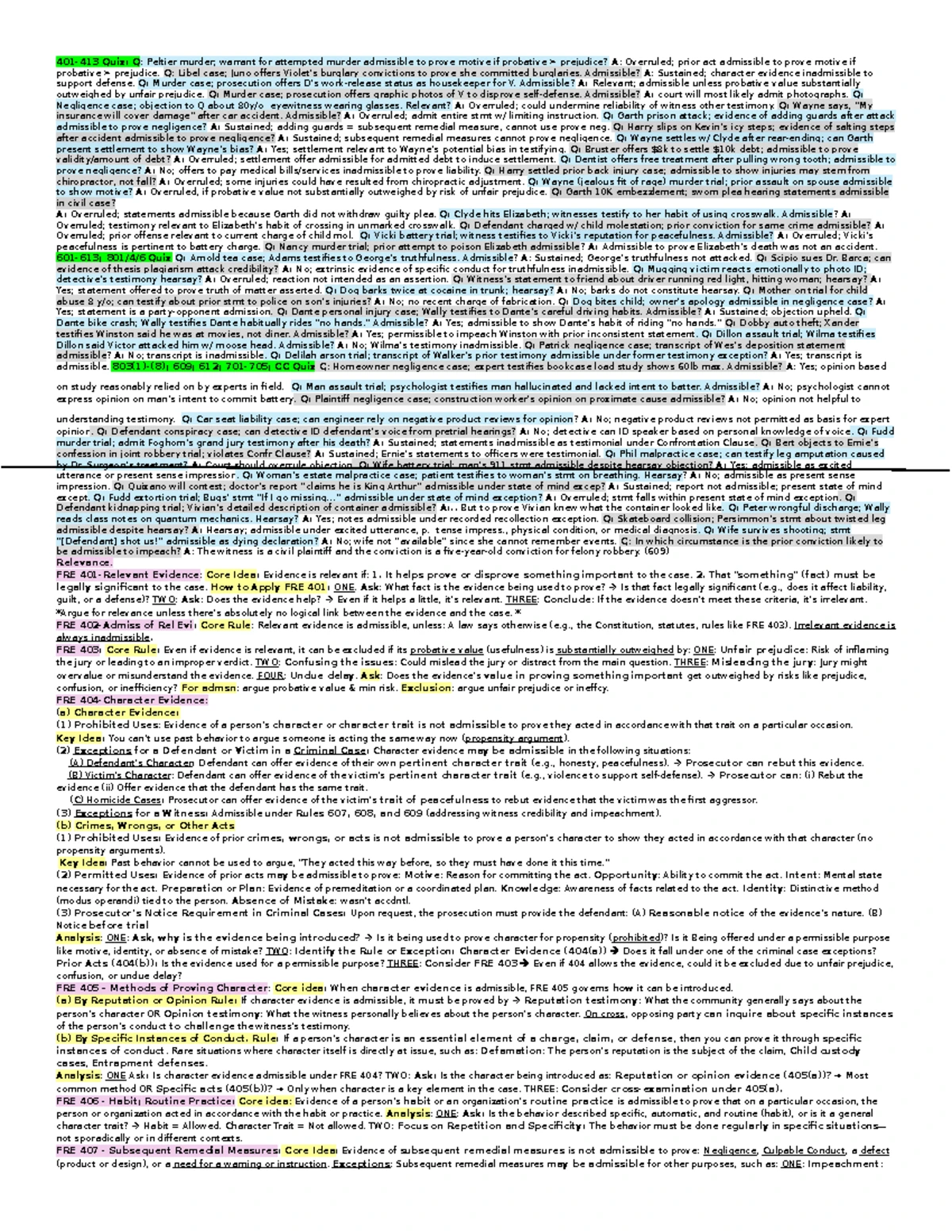 EVID 101: Key Concepts and Hot Topics in Evidence Law - Studocu