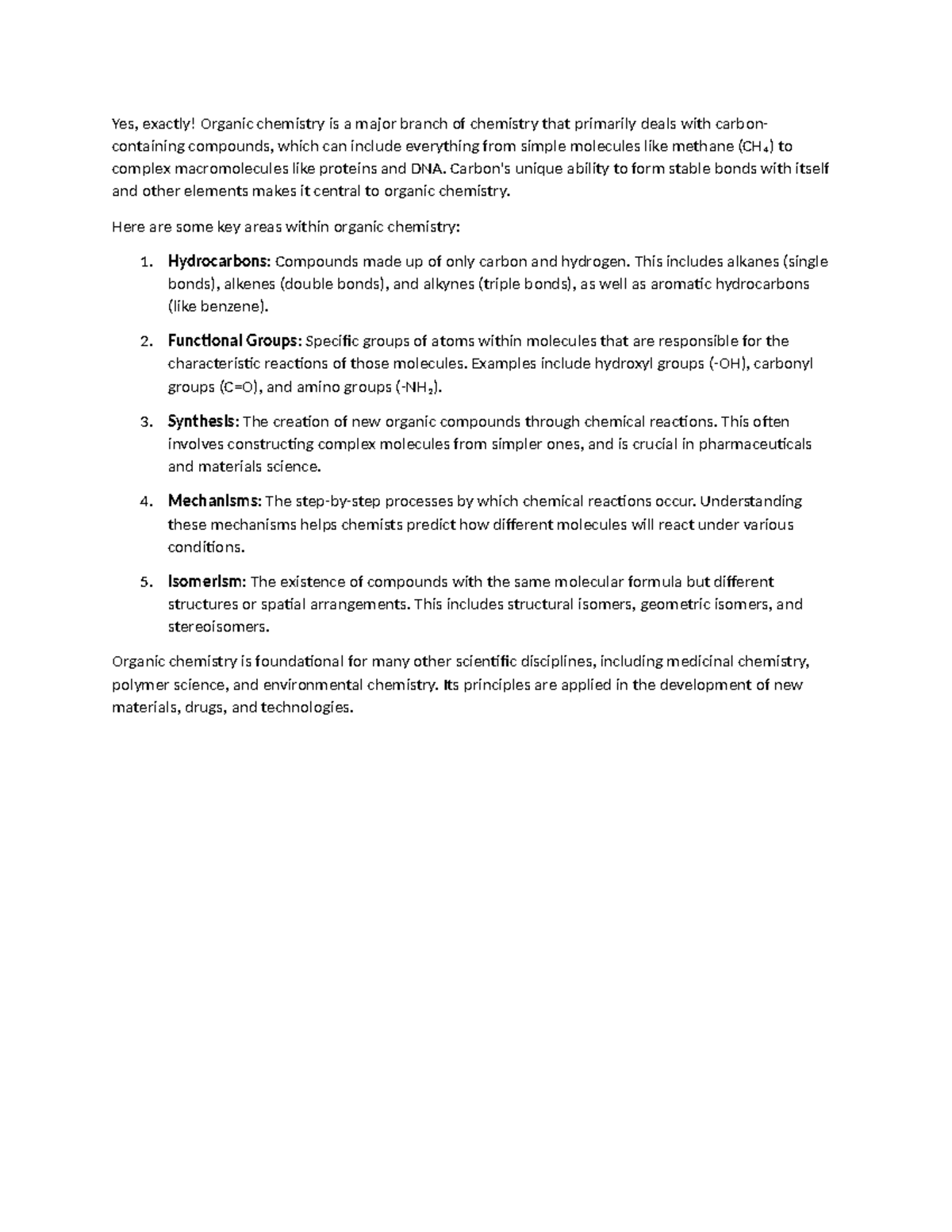 CHEM 101 - Organic Chemistry Assignment Overview and Key Concepts - Studocu