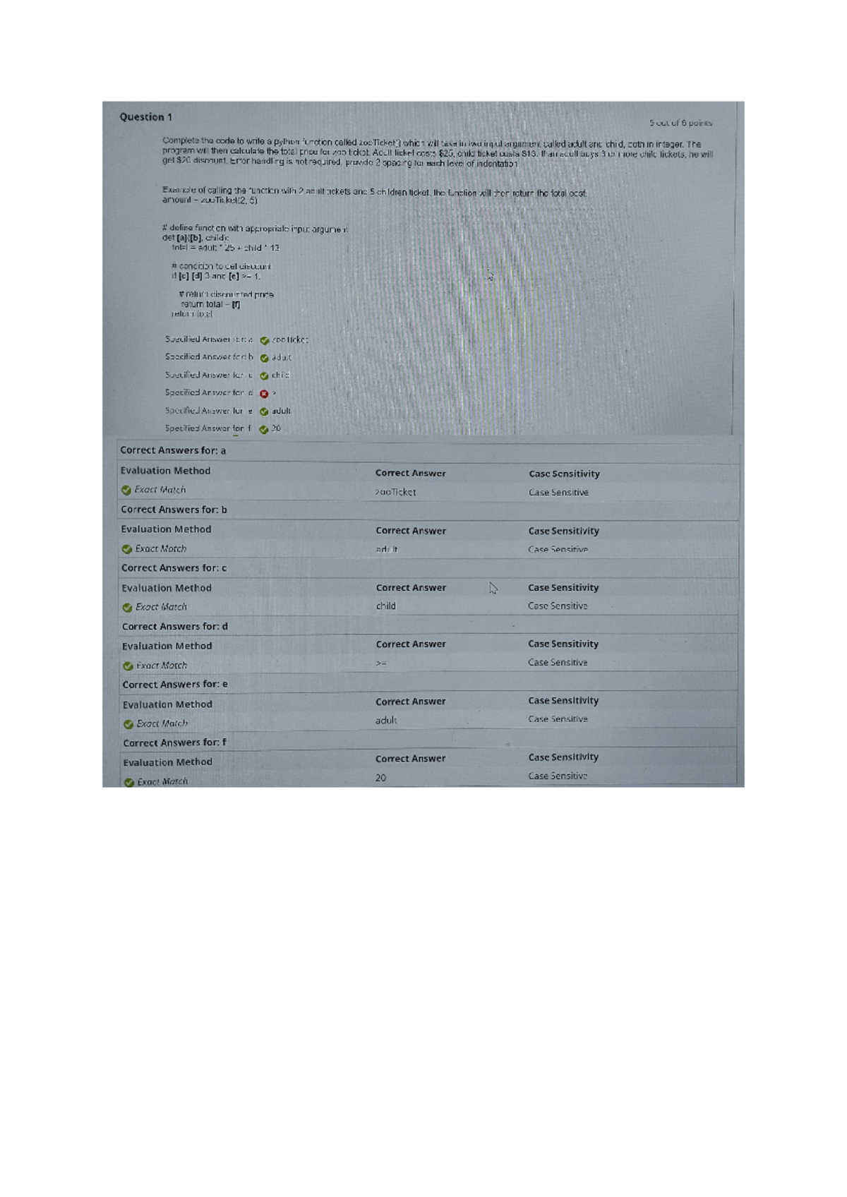 Mock Test - mock test - Question 1 5 out of 6 points Complete the code ...