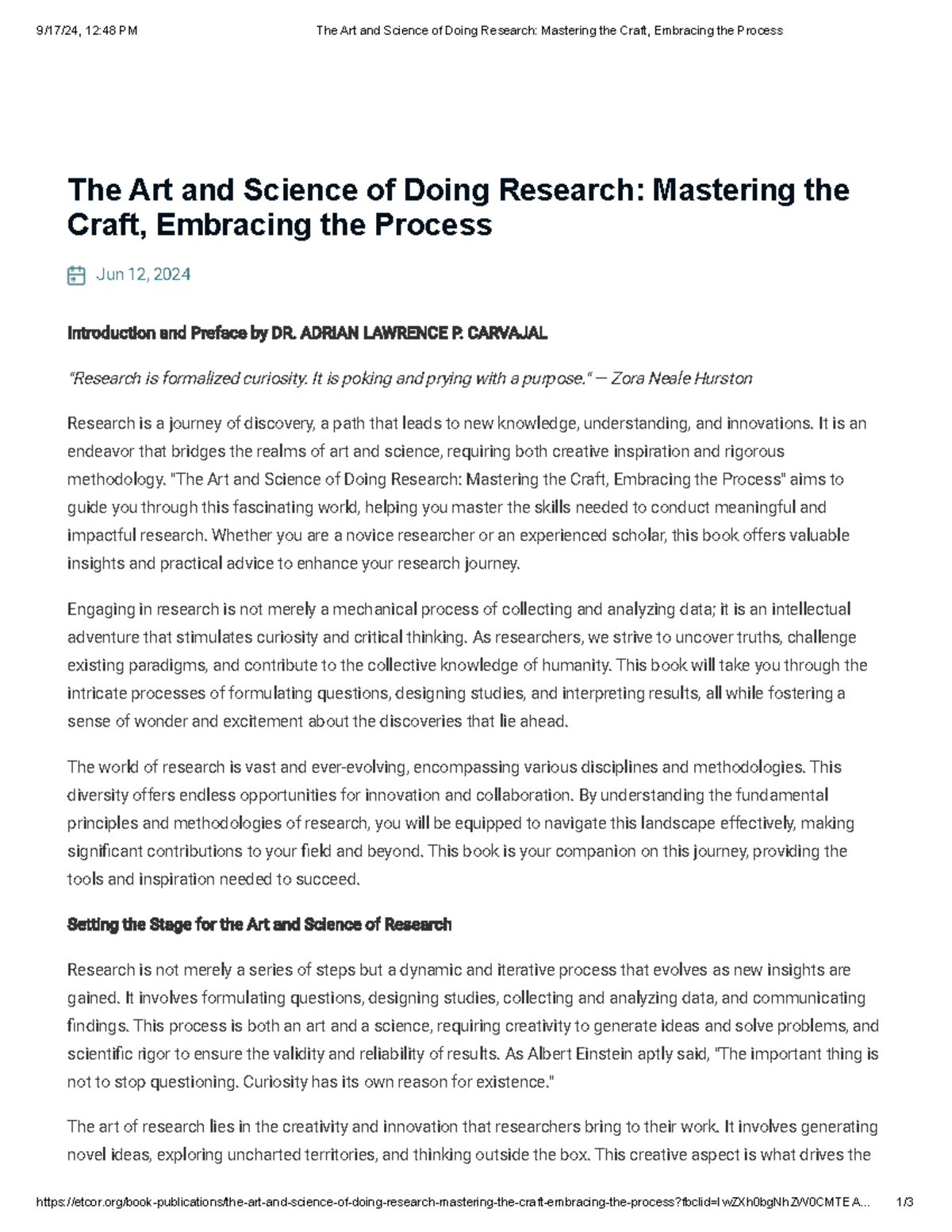 12:48 PM The Art & Science of Research: Mastering the Craft Process ...