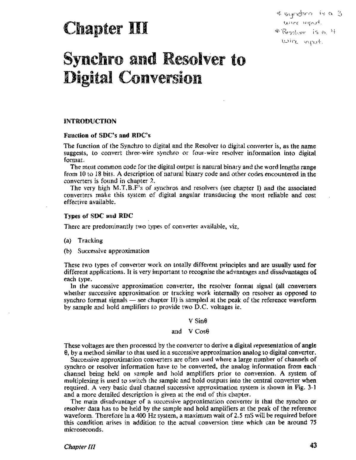 Chapter 3: Synchro and Resolver to Digital Conversion (ENG 101) - Studocu