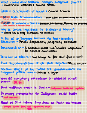 INHS 100 Class Notes - University of ReginaFall Semester 2016 Teacher ...