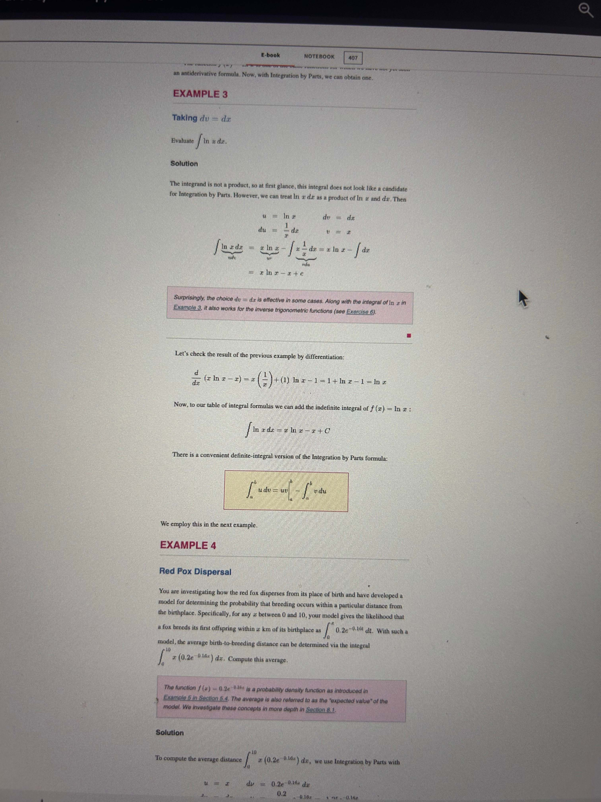 Integration 407: Antiderivative & Integration by Parts Examples - Studocu
