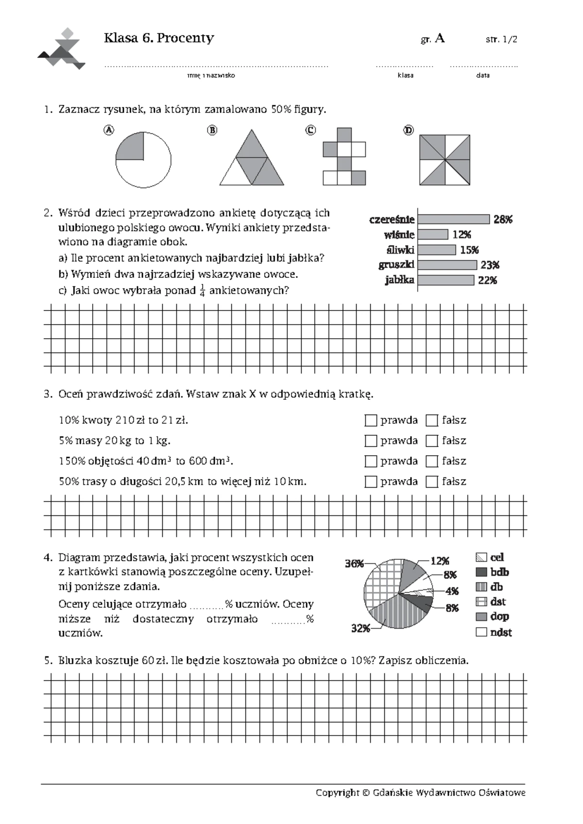 Zadania z matematyki - Klasa 5: Przykłady i ćwiczenia - Studocu
