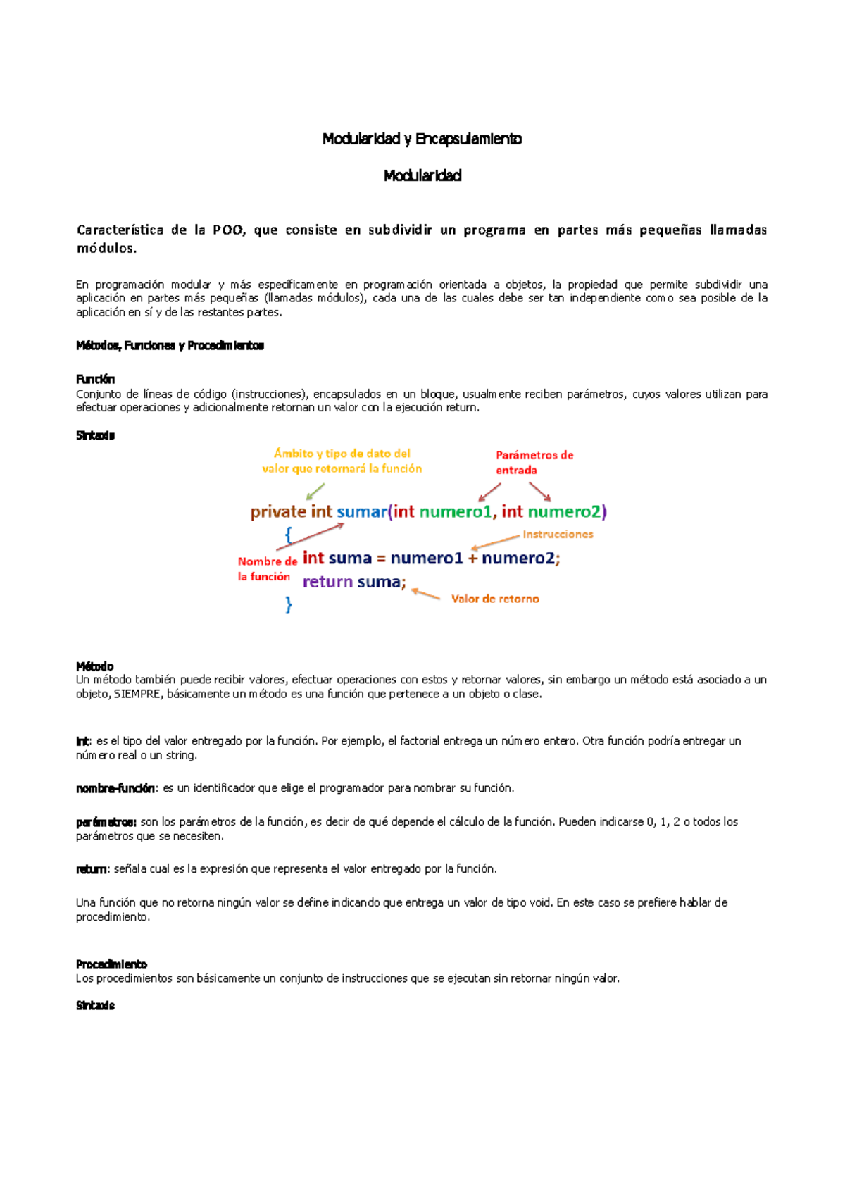 2.POO Modularidad y Encapsulamiento en Programación Orientada a Objetos ...