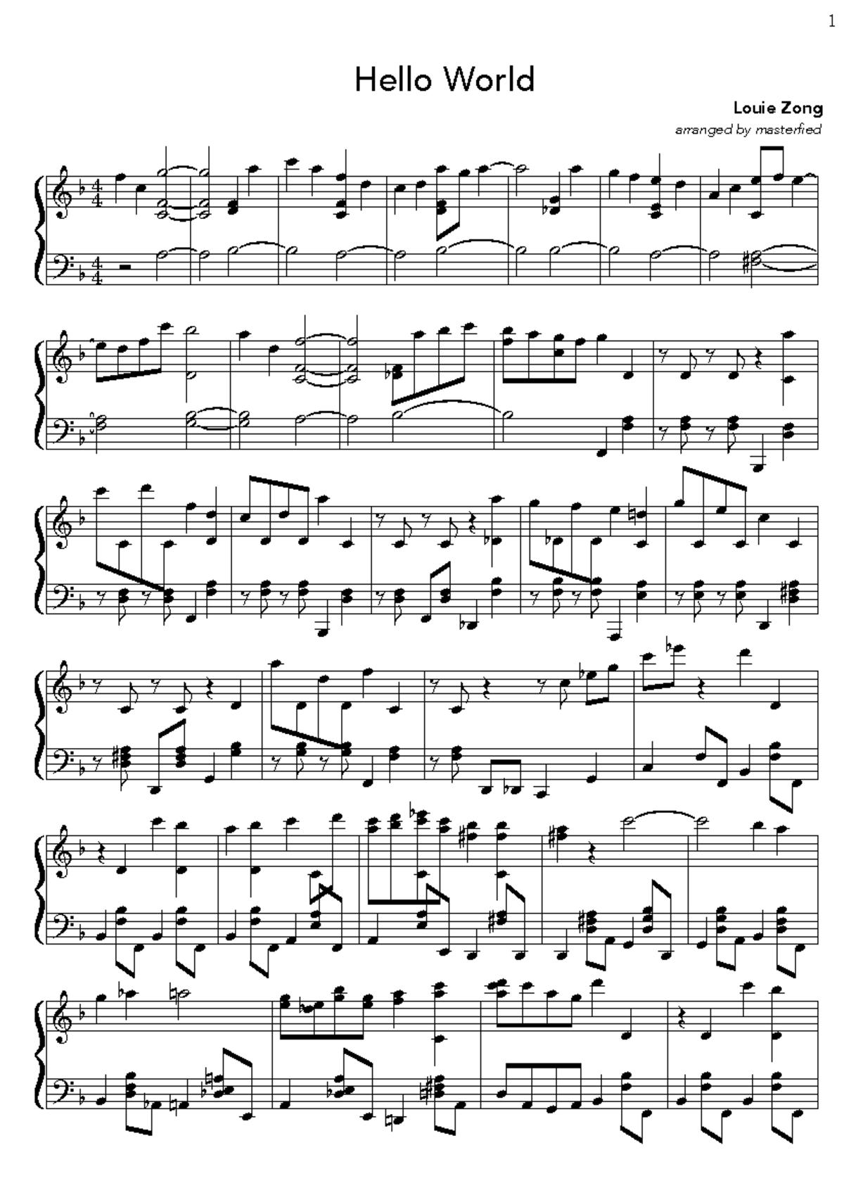 Hello World - Piano (Music 101) - Studocu