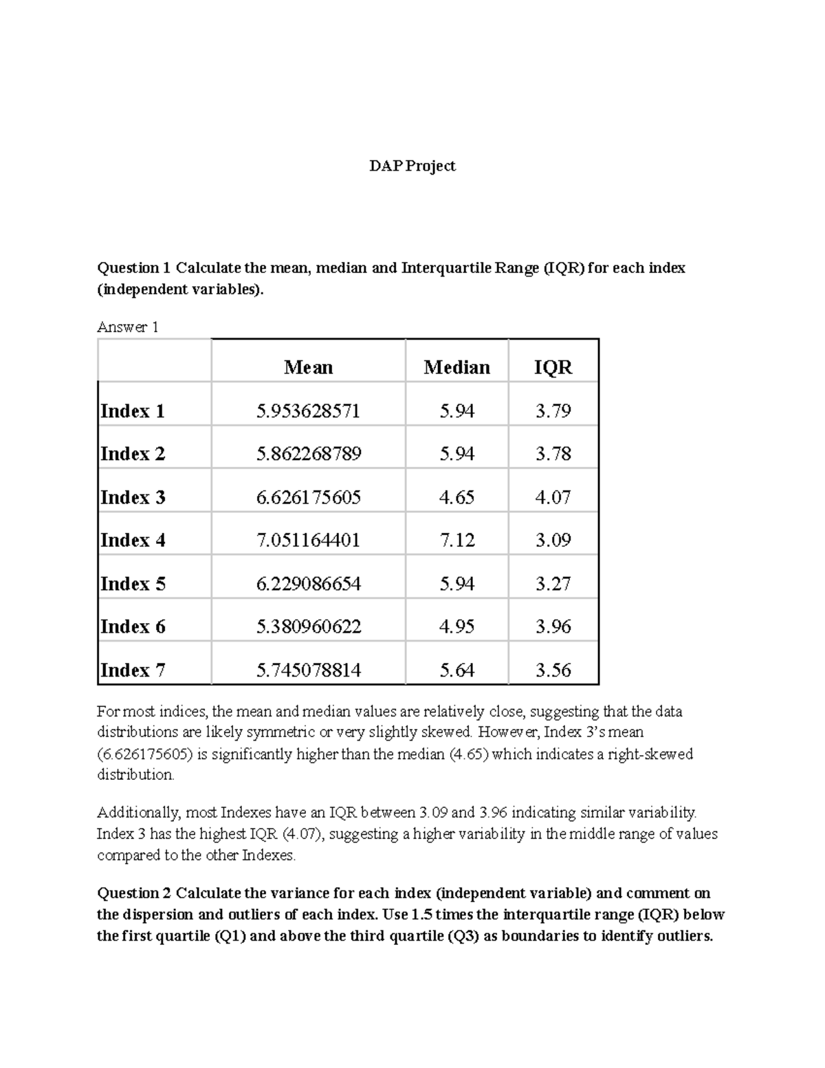DAP Project 214: Statistical Analysis of Indices and Population Growth ...