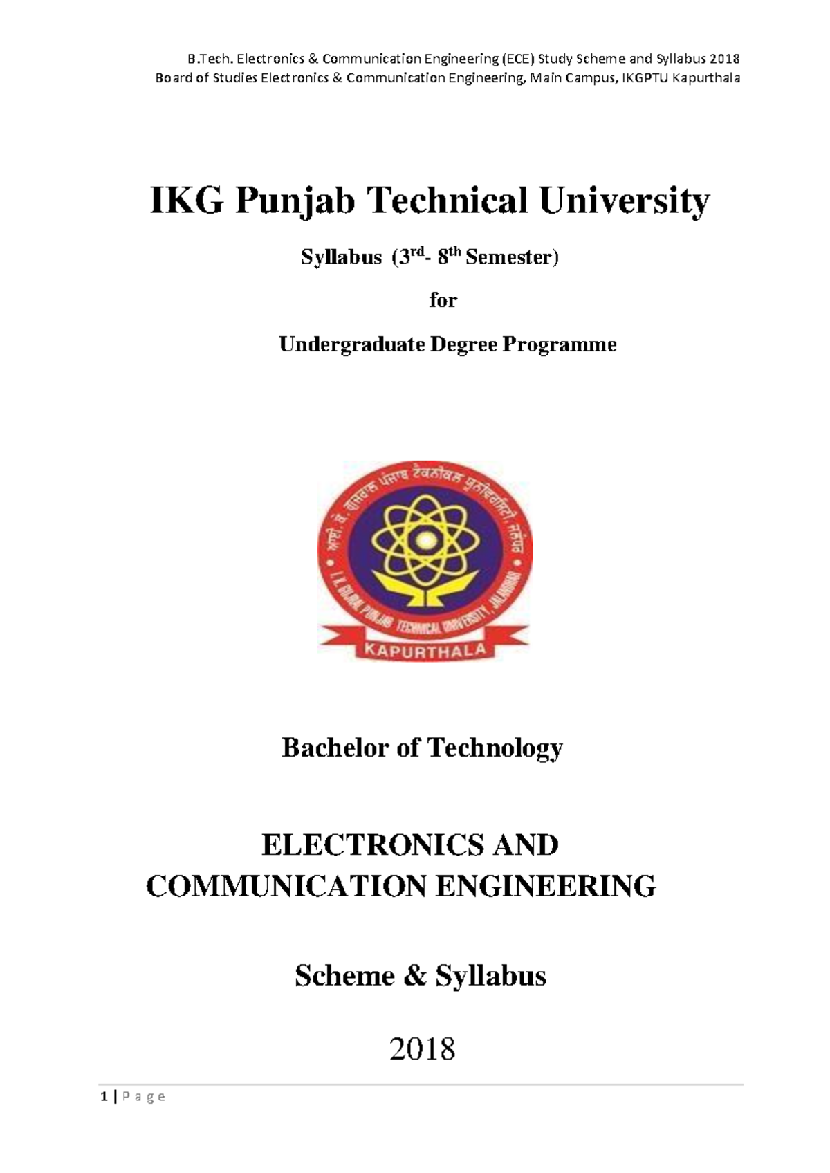 ECE-2018-Syllabus: Electronics & Communication Engineering Overview ...