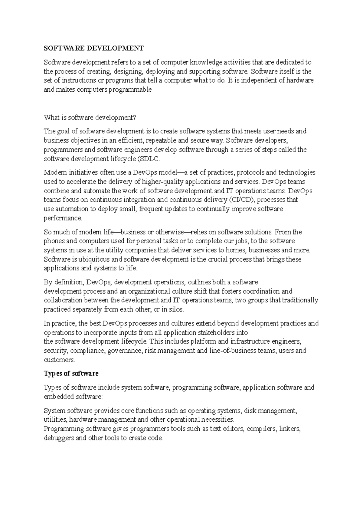 Software Development 16-Dec 2024 - SOFTWARE DEVELOPMENT Software ...