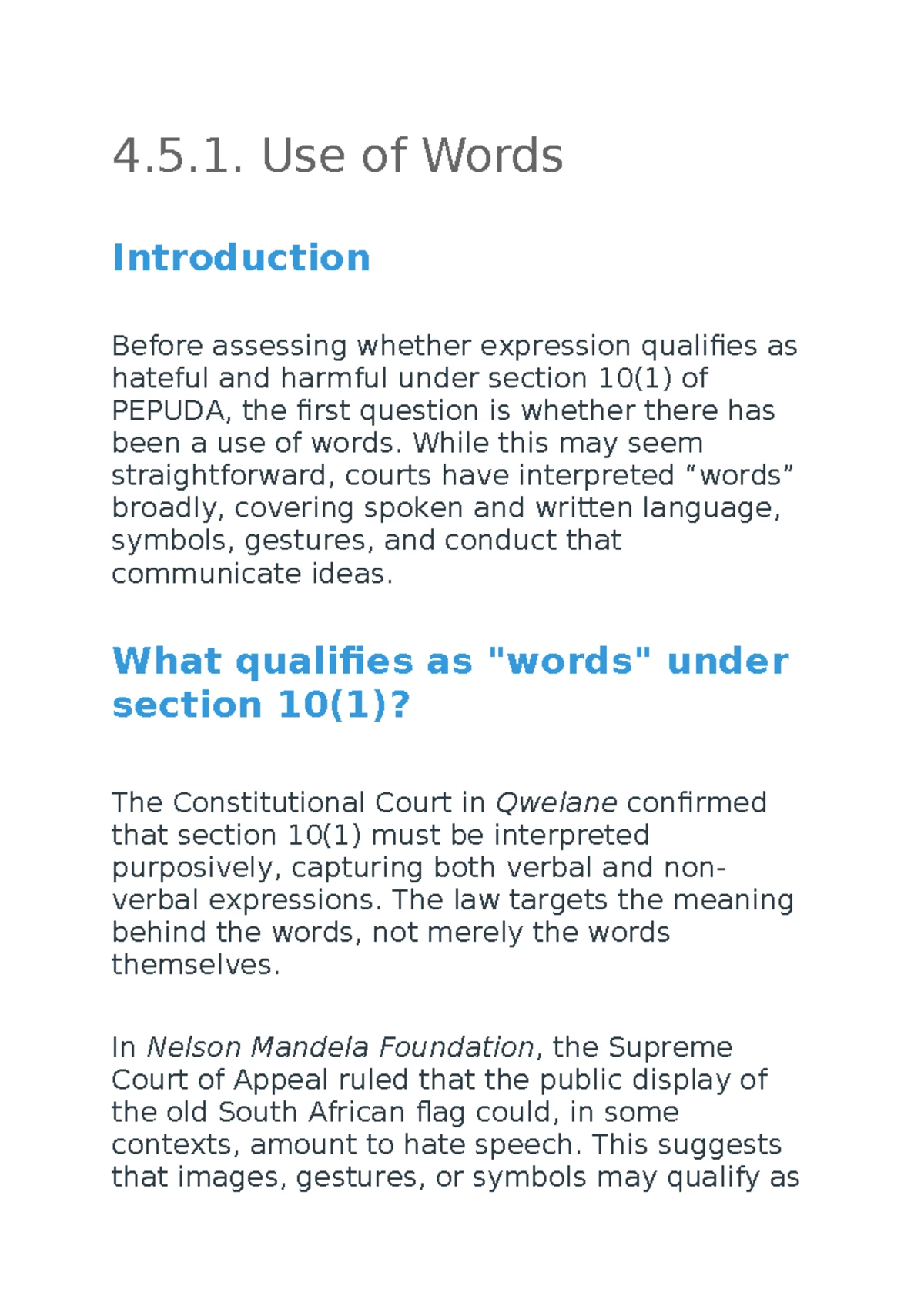 4.5.2 Prohibited Grounds: Understanding Hate Speech Liability Under ...
