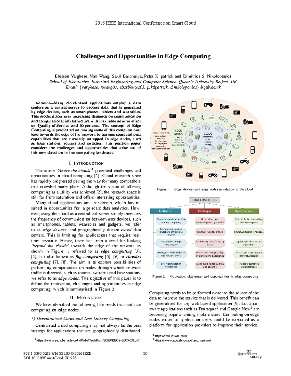 Varghese 2016 - sssss - Challenges and Opportunities in Edge Computing ...