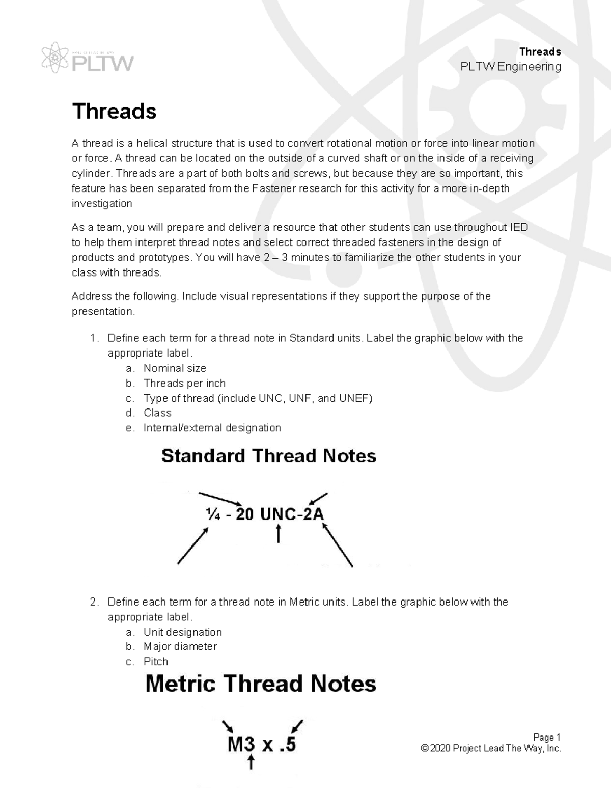 IED 212 Threads Presentation Guide: Understanding Thread Notes - Studocu
