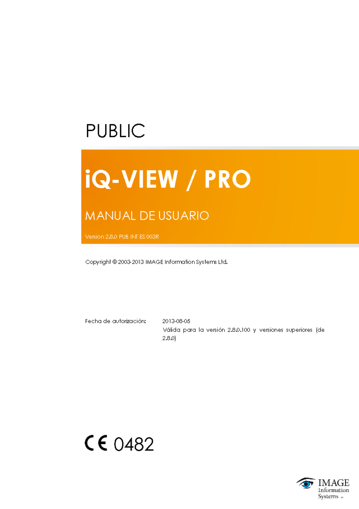 Manual de Usuario iQ-VIEW / PRO - Versión 2.8 (PUB INT ES 003R) - Studocu