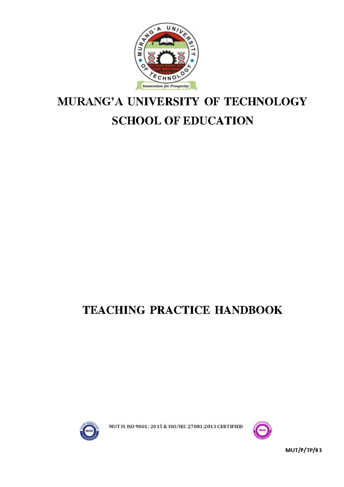 Teaching Practice Handbook 2025 - University of Technology - Studocu