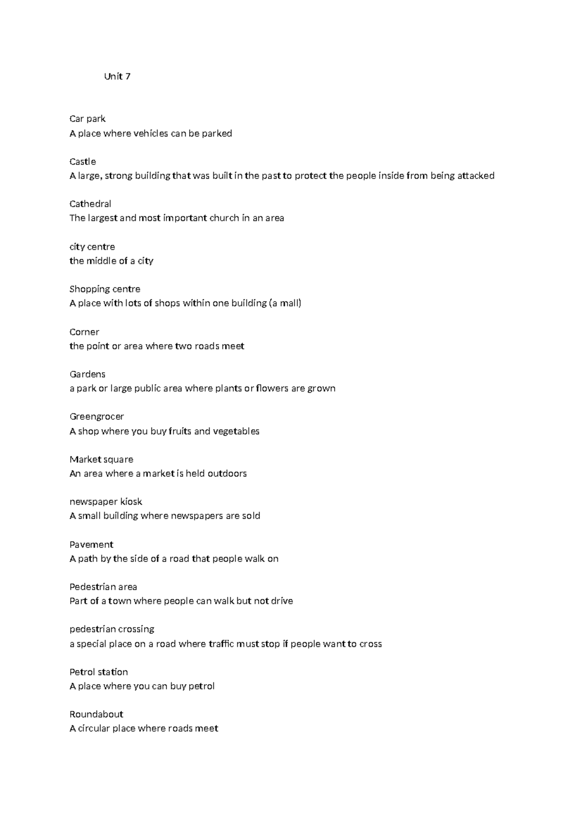 Unit 7-9 Vocabulary Guide: Key Terms & Definitions for Study - Studeersnel