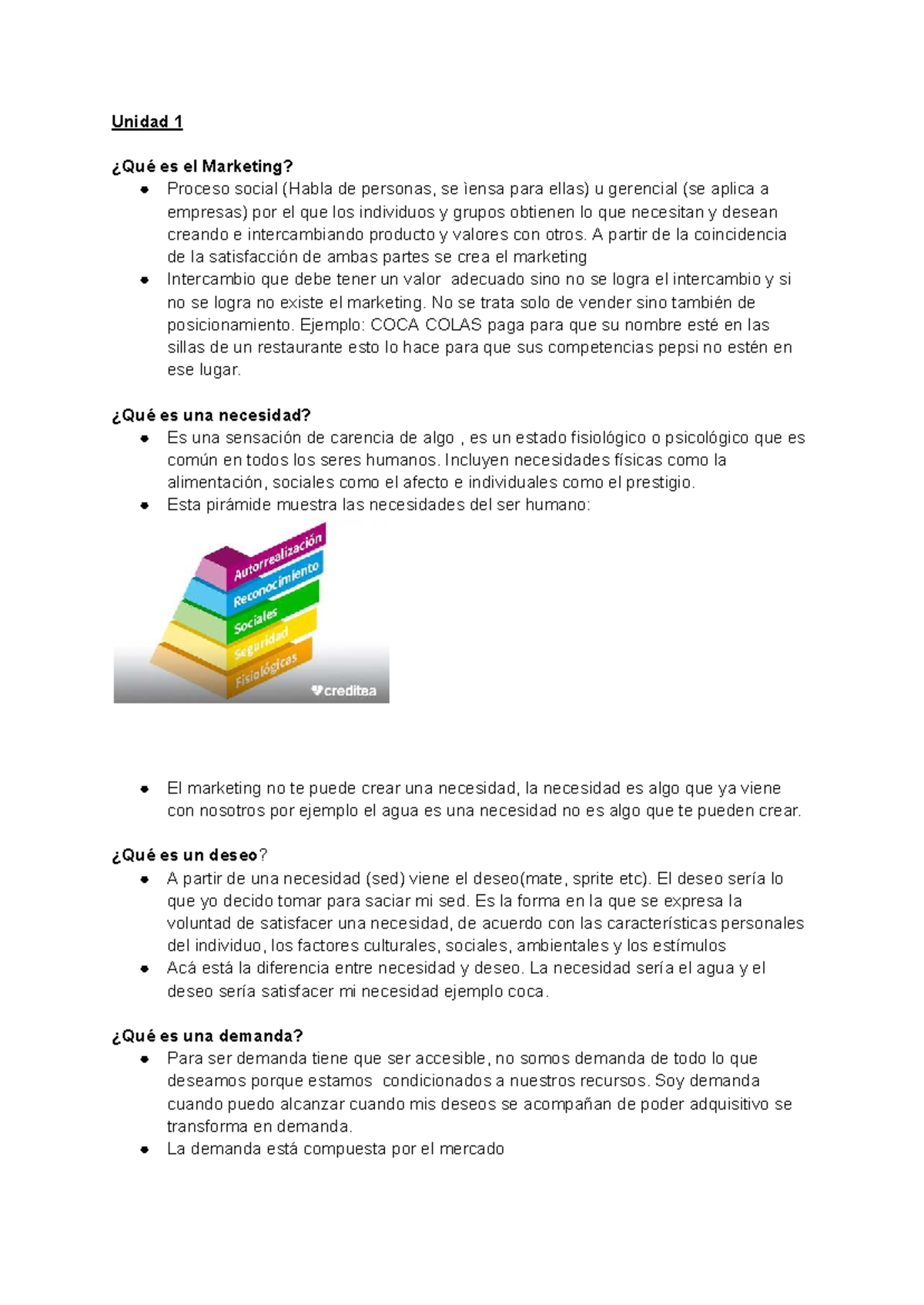 Unidad 1: Introducción al Marketing y su Proceso Social (MKT101) - Studocu