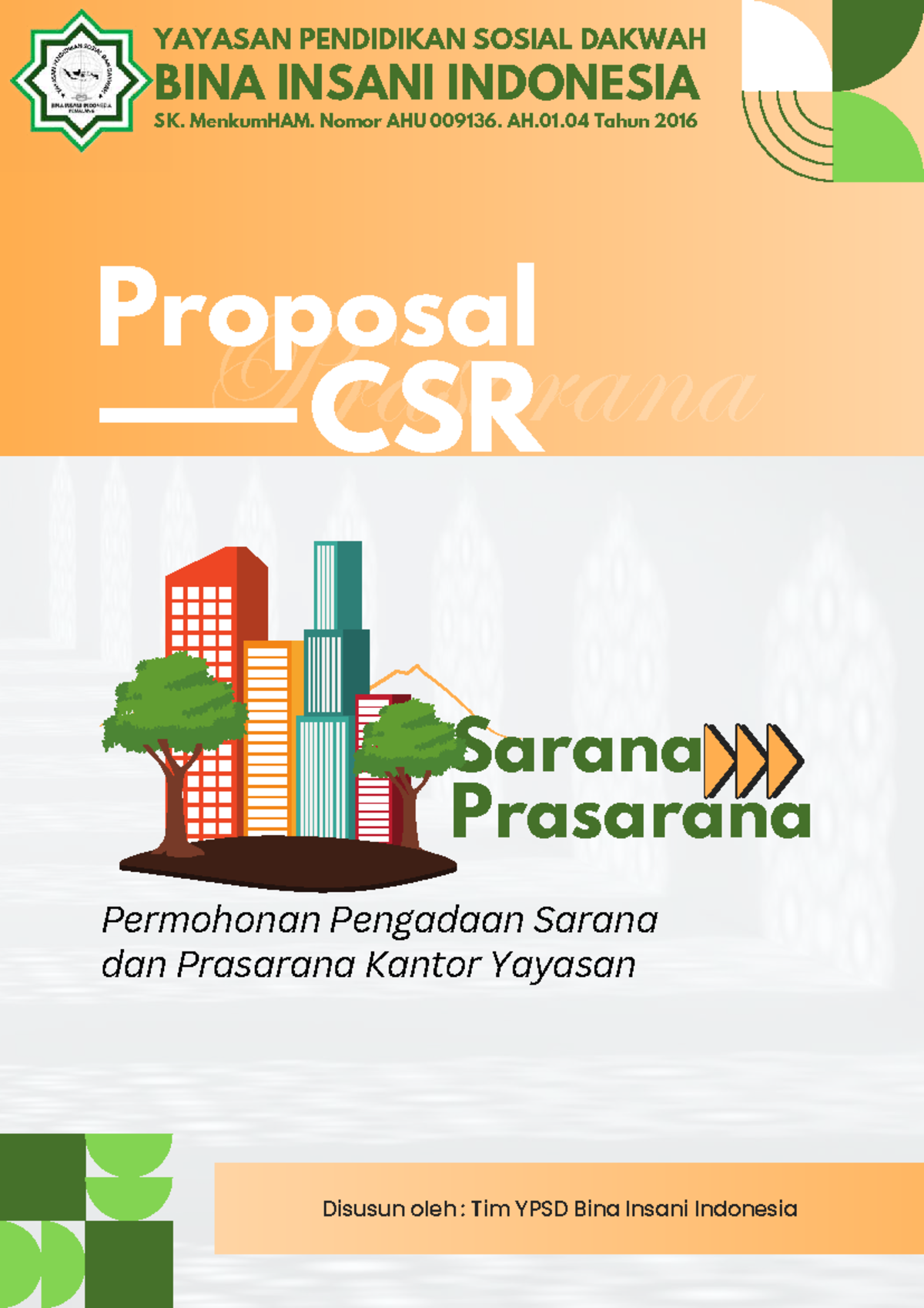Proposal Bantuan CSR untuk Sarana Prasarana YPSD Bina Insani Indonesia ...