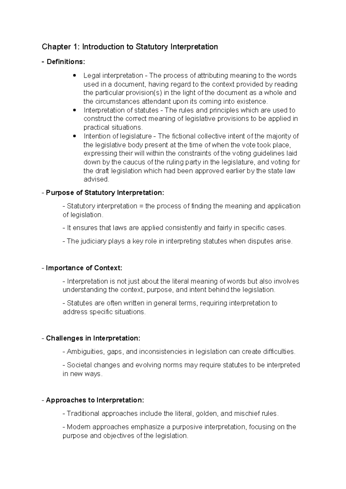 Statutory interpretation: Key principles and challenges in LLIN notes ...