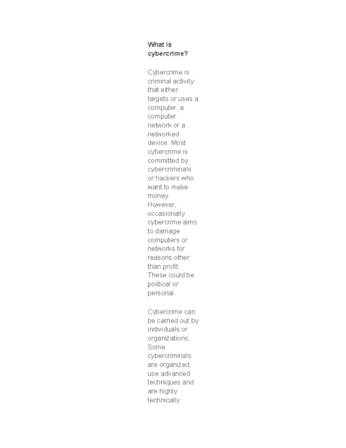 Understanding Cybercrime: Types, Impacts, and Legal Responses (CS101 ...