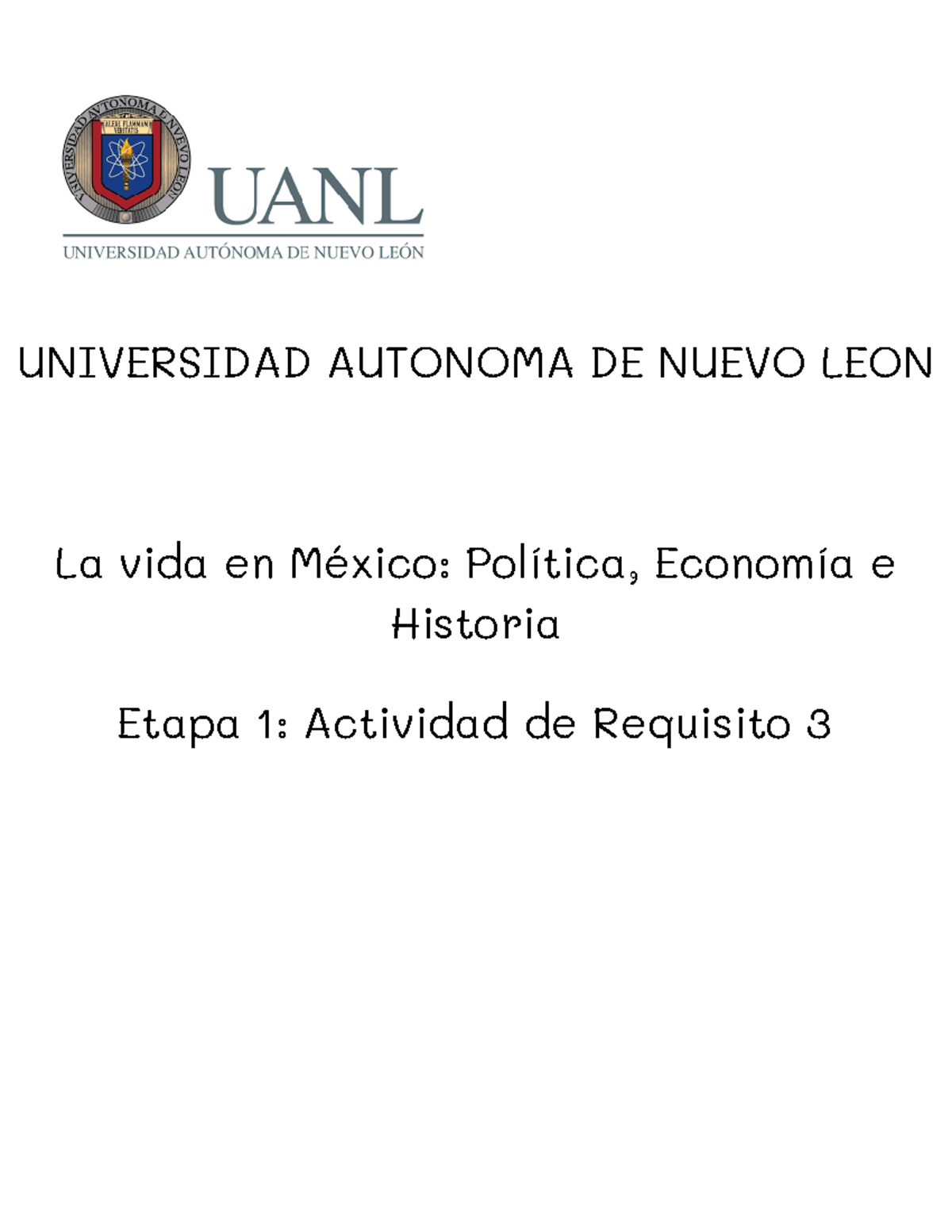 AR3 Etapa 1 LVM - Espero que les sirva - UNIVERSIDAD AUTONOMA DE NUEVO ...