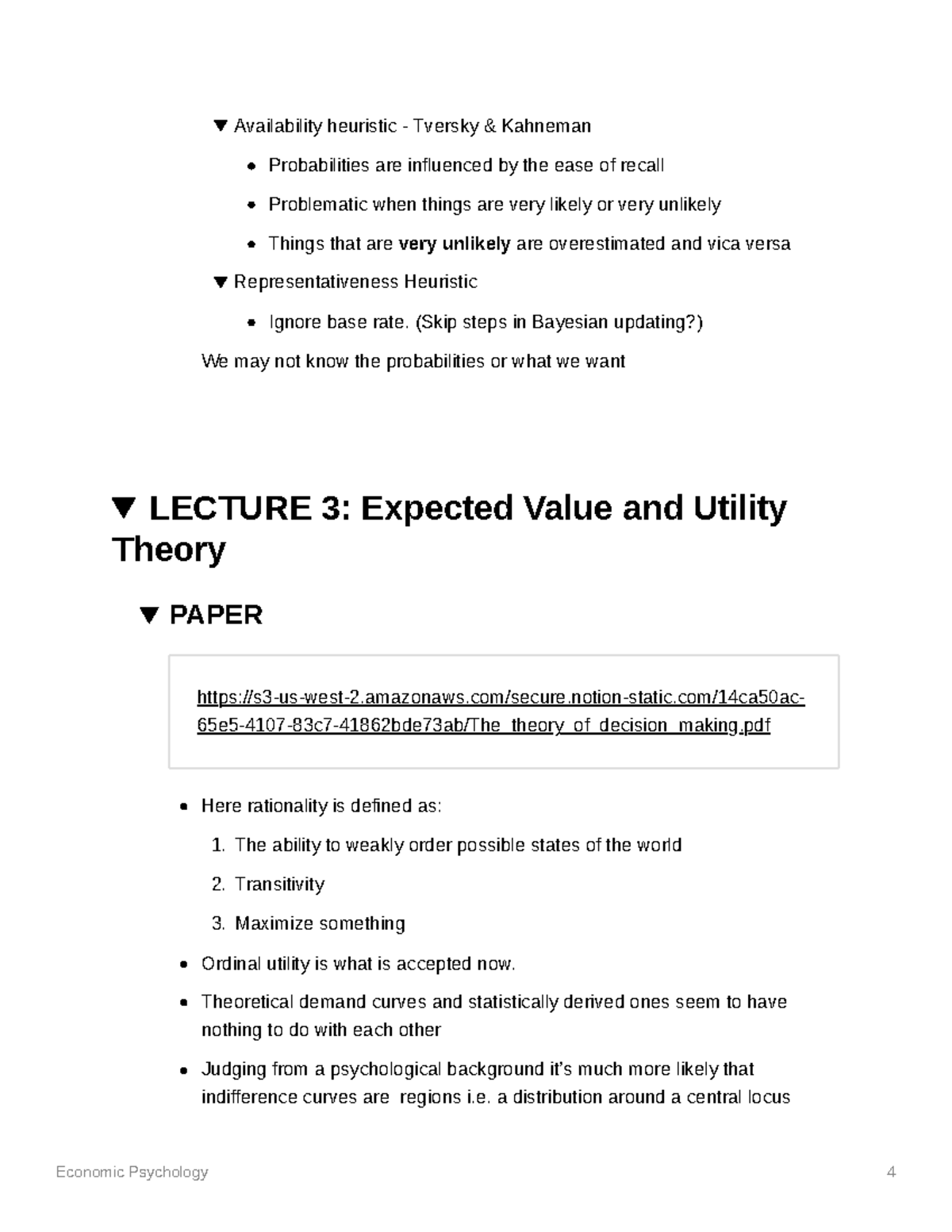 Economic Psychology - Lecture 3: Decision-Making & Heuristics - Studeersnel