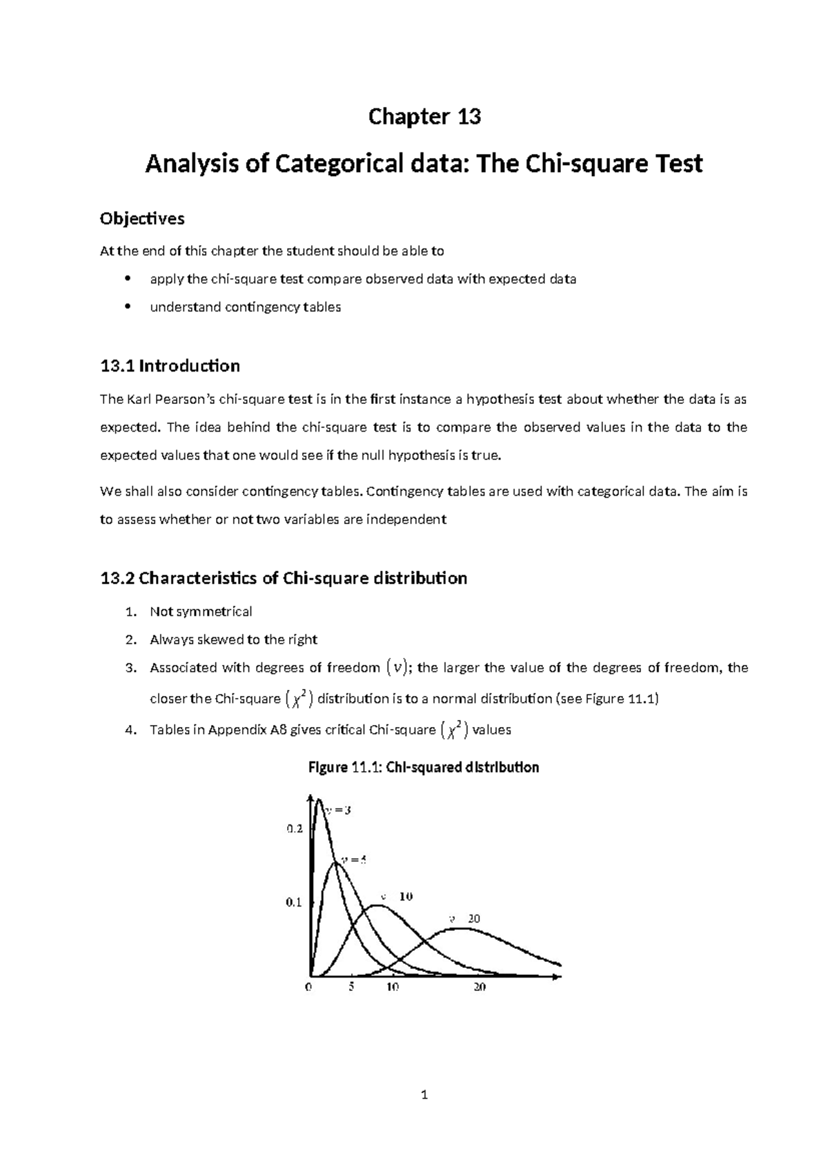 Chapter 13: Chi-Square Test for Categorical Data Analysis - Studocu