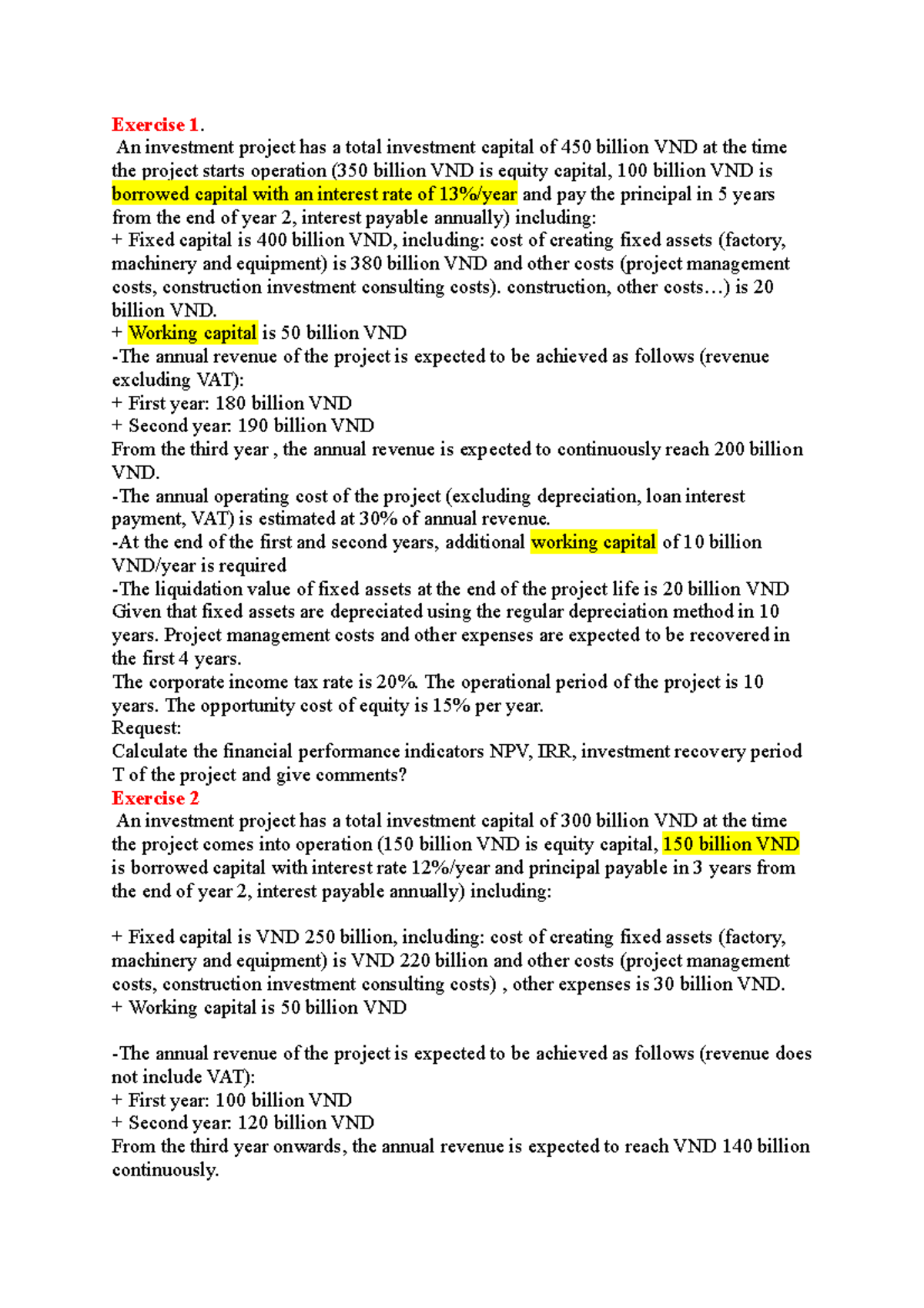 Cash Flow Analysis Exercise - CFAB - Studocu