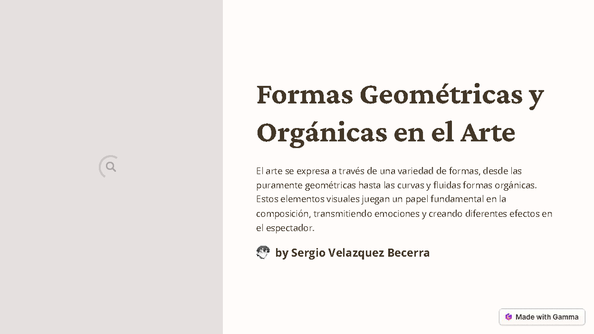 Formas Geométricas y Orgánicas en el Arte: Análisis y Composición - Studocu