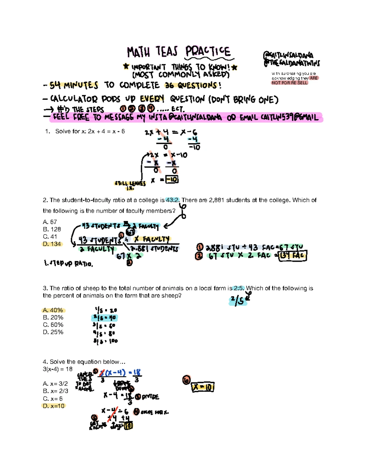 Practice Dosage Calculation Test for Nursing Fundamentals (NUR 101 ...