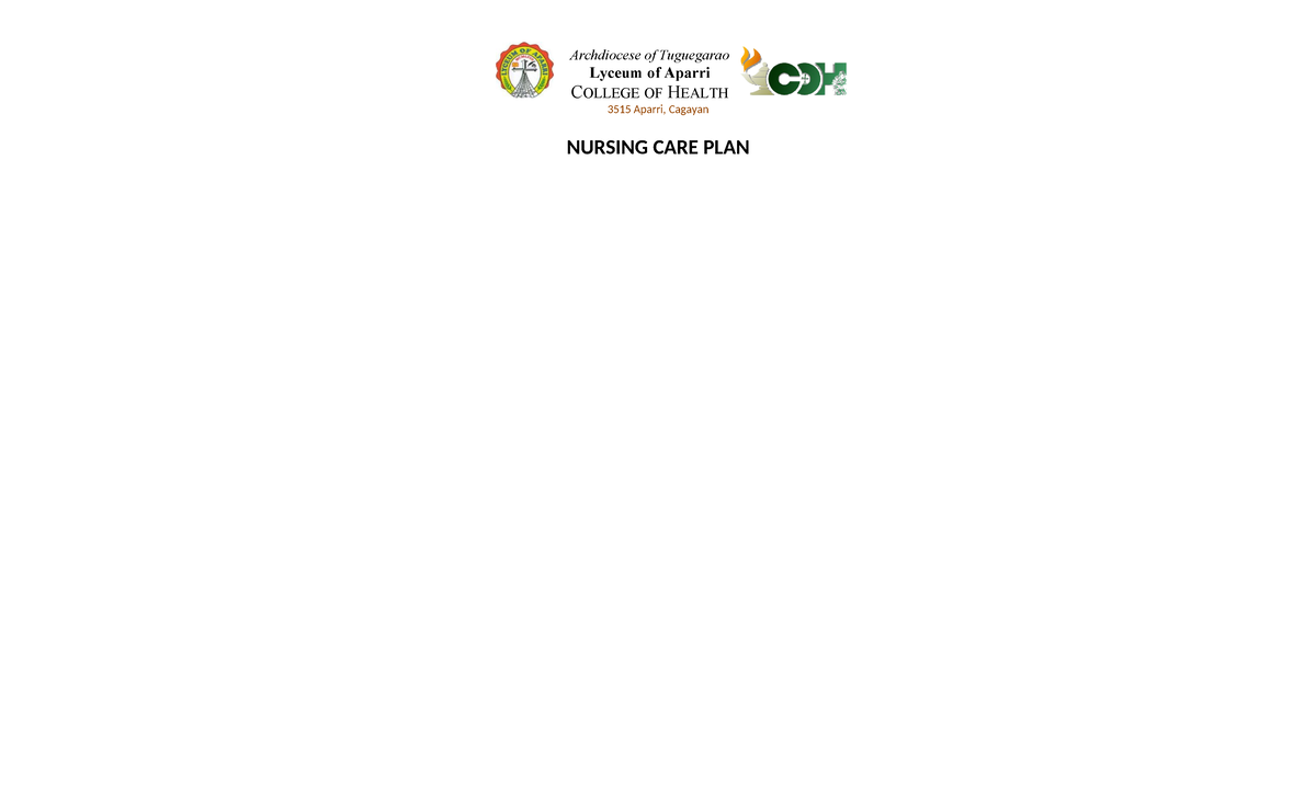 NCP - Psych: Nursing Care Plan for Personality Disorders - Studocu