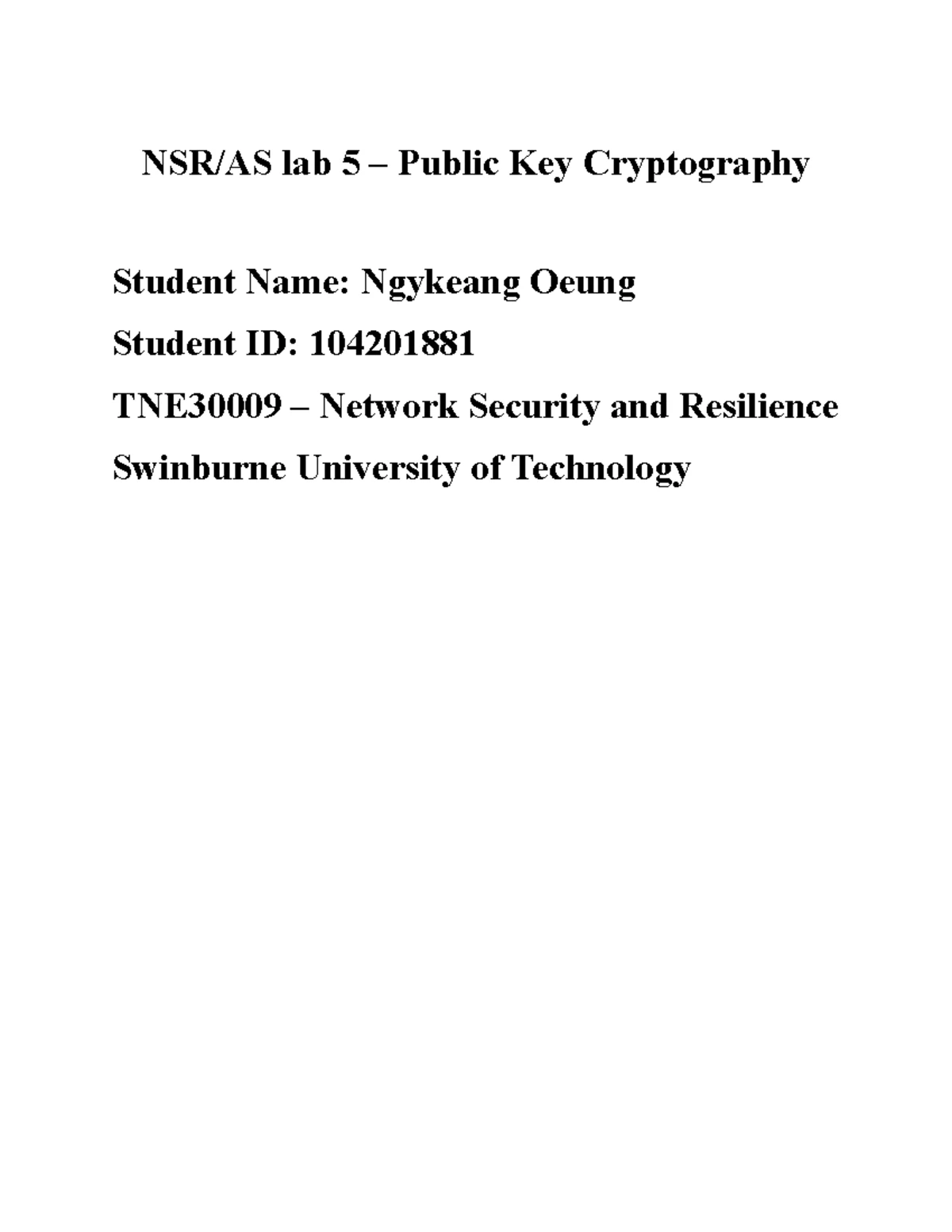 Lab 5 - RSA Encryption Decryption Using MATLAB Techniques - Studocu
