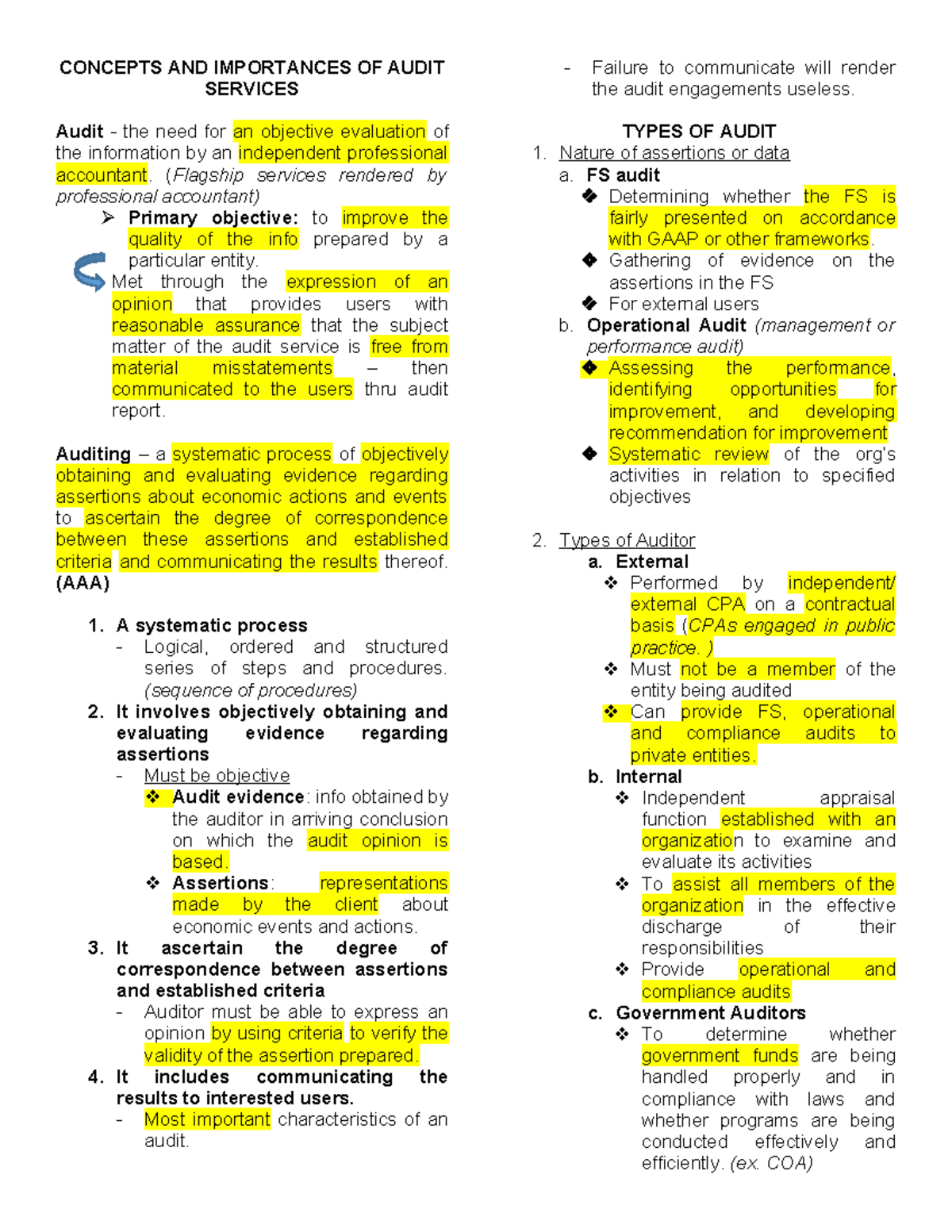 AAP - Chapter 2: Key Concepts in Auditing and Financial Statement ...
