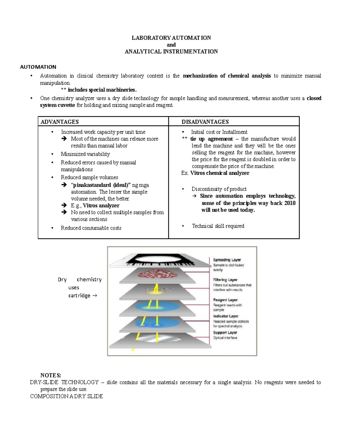 Laboratory Automation - LABORATORY AUTOMATION and ANALYTICAL ...