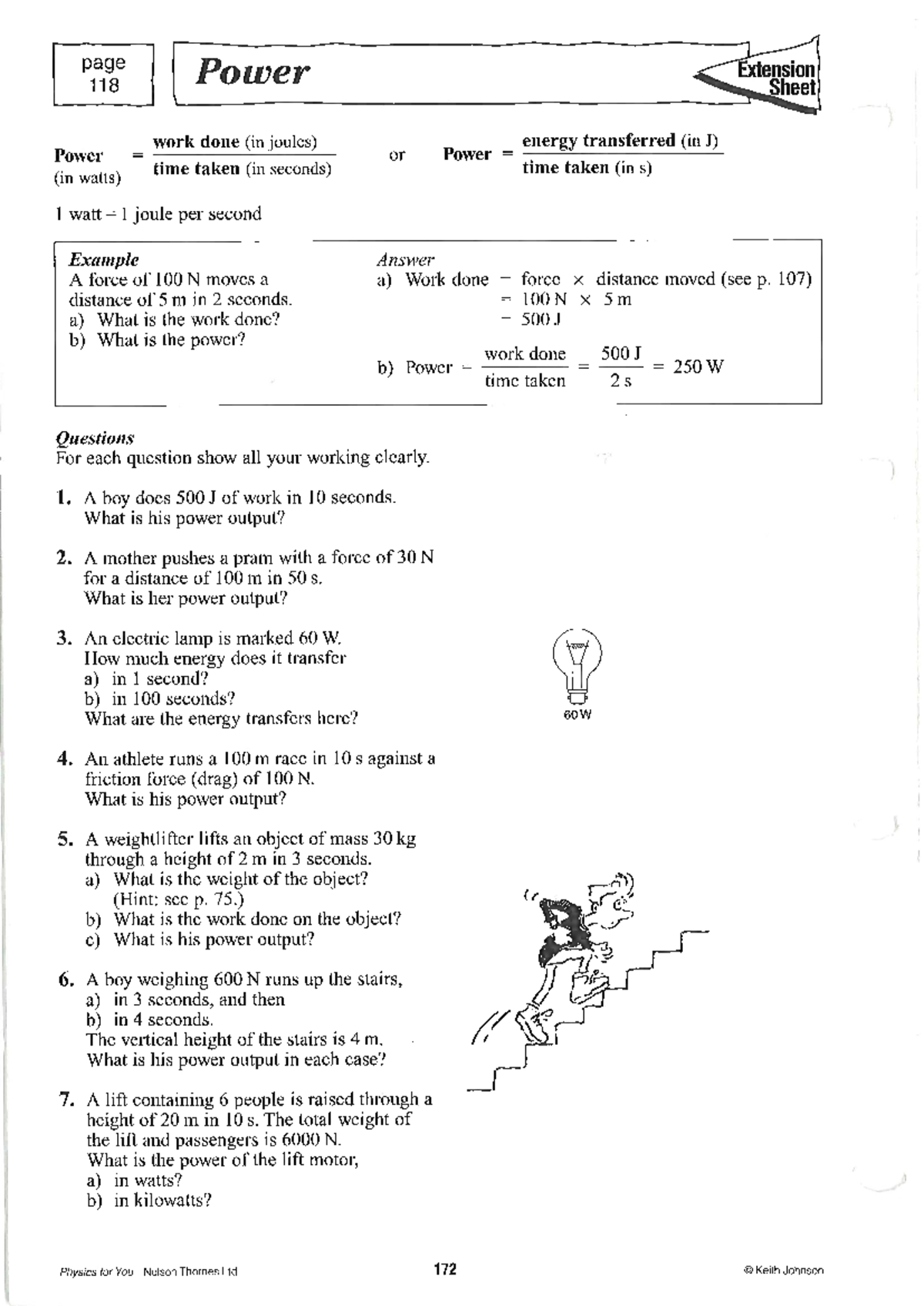 Pf U sp Power-1: Work and Power Calculations for Physics Study - Studocu