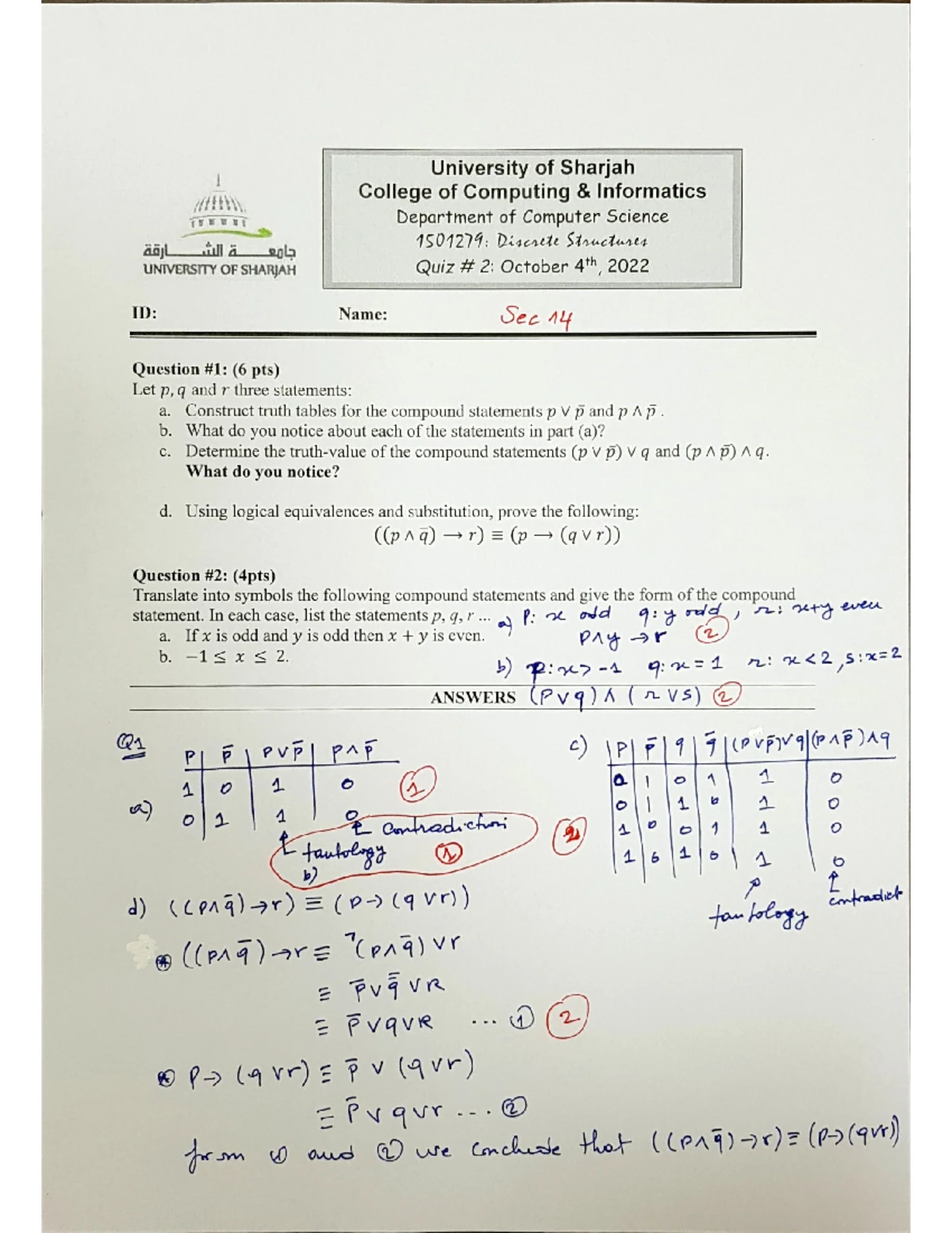 Discrete Mathematics (MATH101) Chapter 4: Methods of Proof Study Notes ...