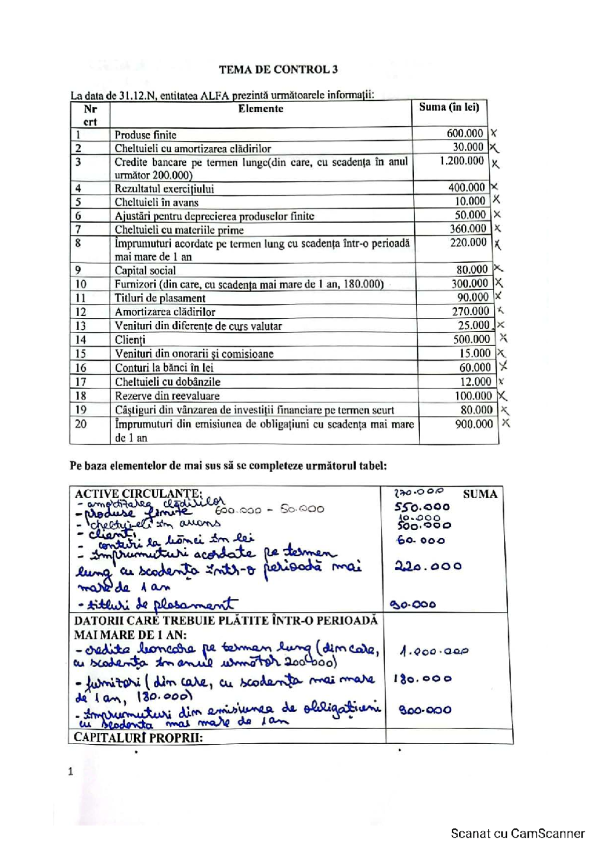 Contabilitate 1 - TEMA DE CONTROL 3: Analiza Financiară ALFA - Studocu