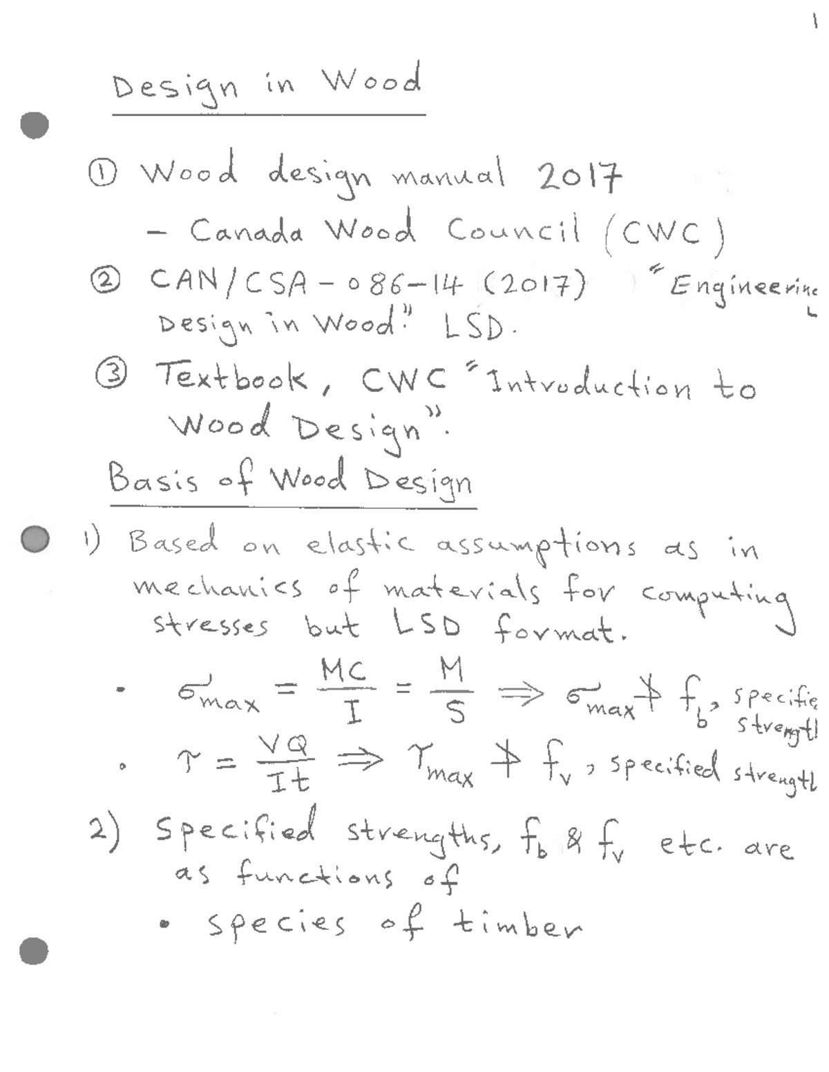 Wood Design Manual 2017: Key Concepts and Factors in LSD Design - Studocu