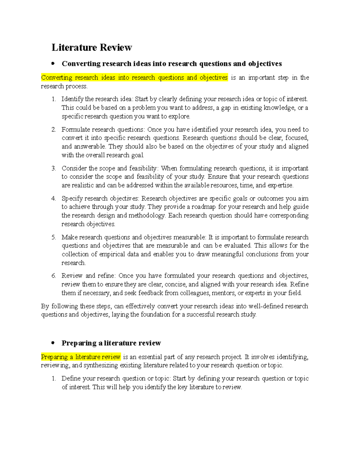 Literature Review Guide: Chapter 4 Insights (PPNC) - Studocu