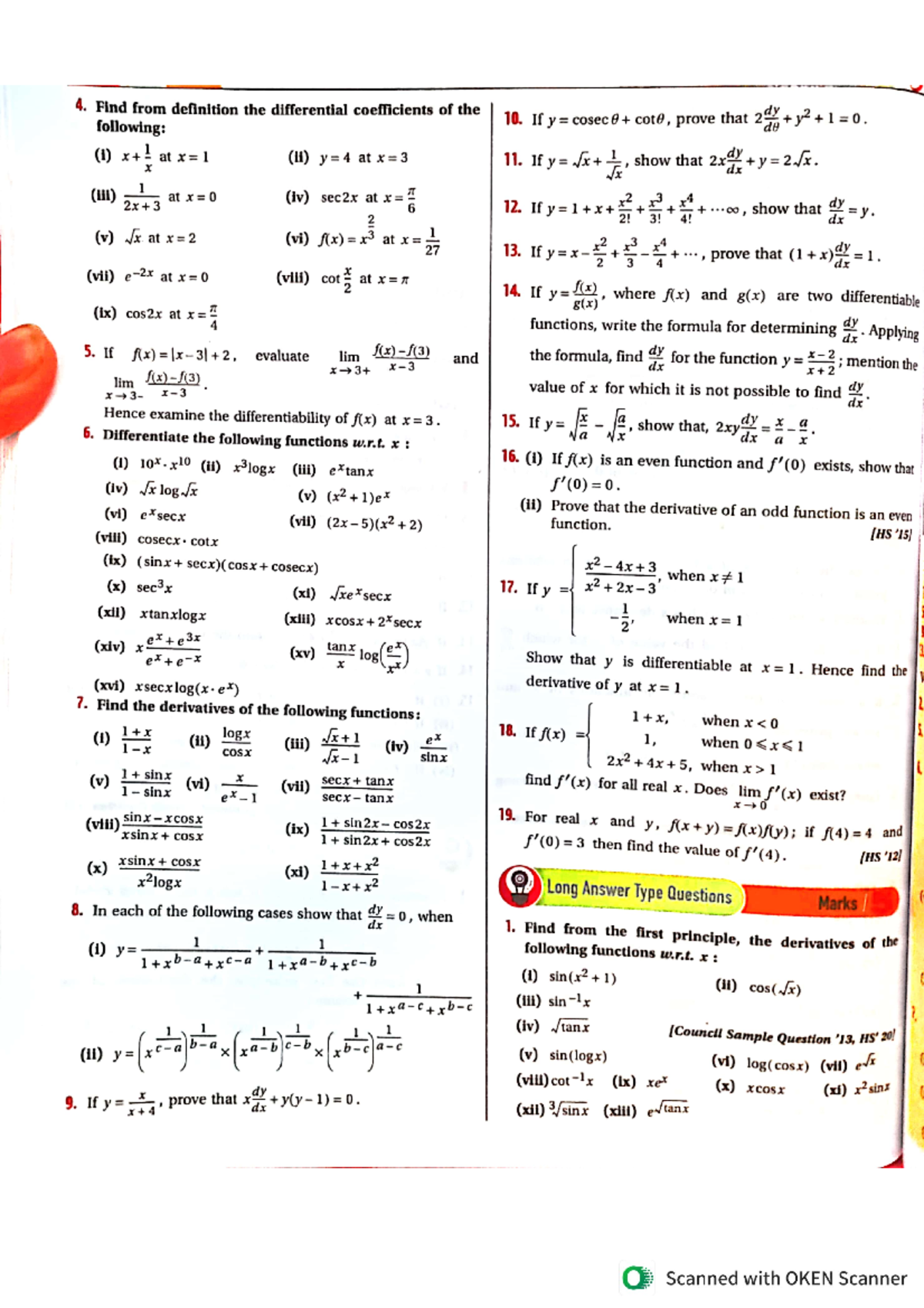 Differentiation Concepts and Techniques for Mathematics Course (MATH ...