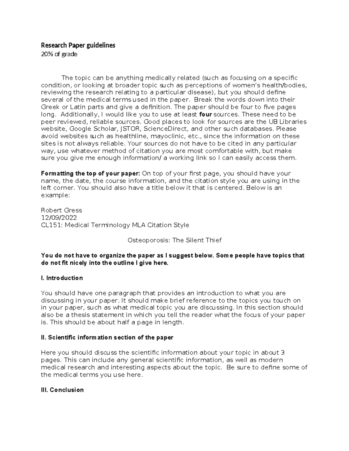 Guidelines for Medical Research Paper Submission (CL151) - Studocu