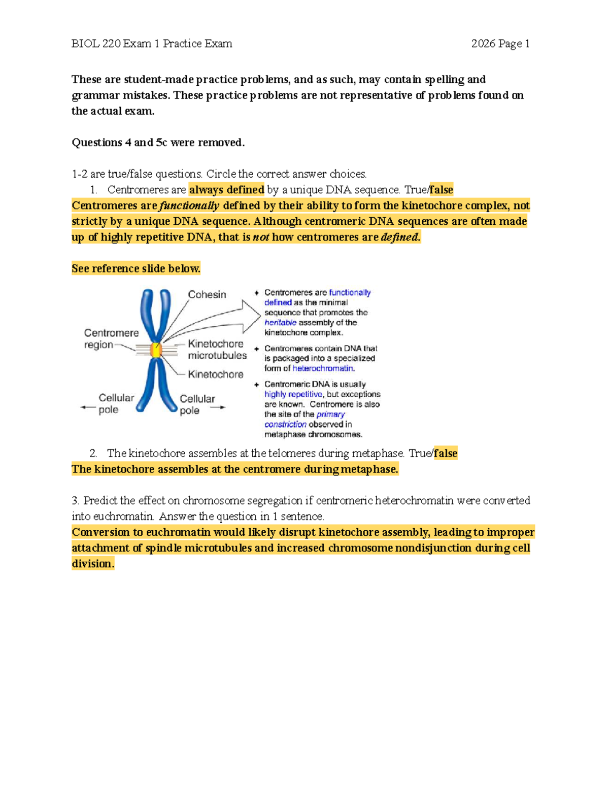 220 Exam 1 Practice Problems - Student-Made Key SP26 - Studocu